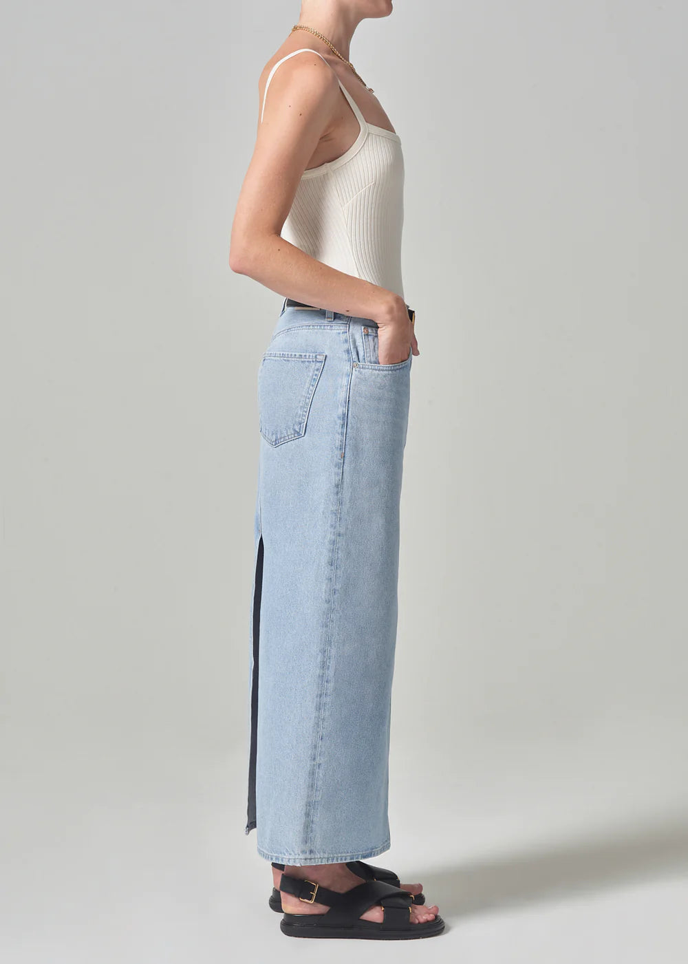 Verona Column Skirt in Frequency