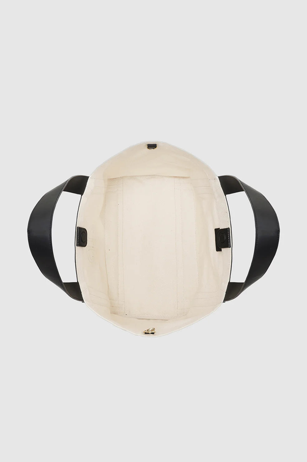 Cara Tote in Natural Canvas with Black