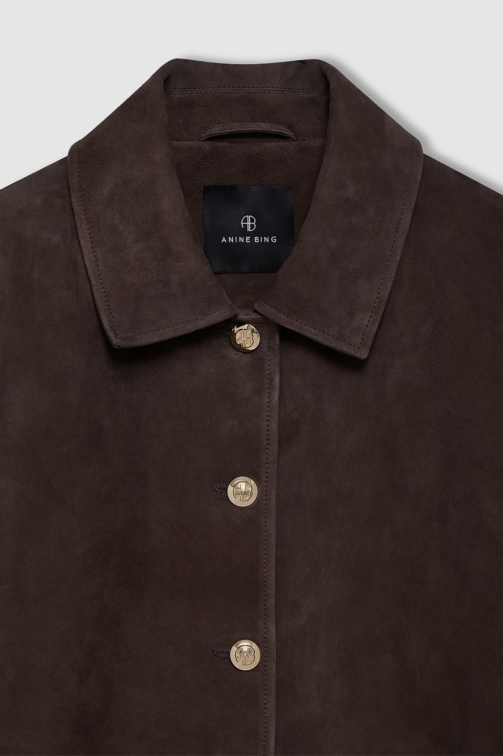 Luca Suede Jacket in Deep Brown