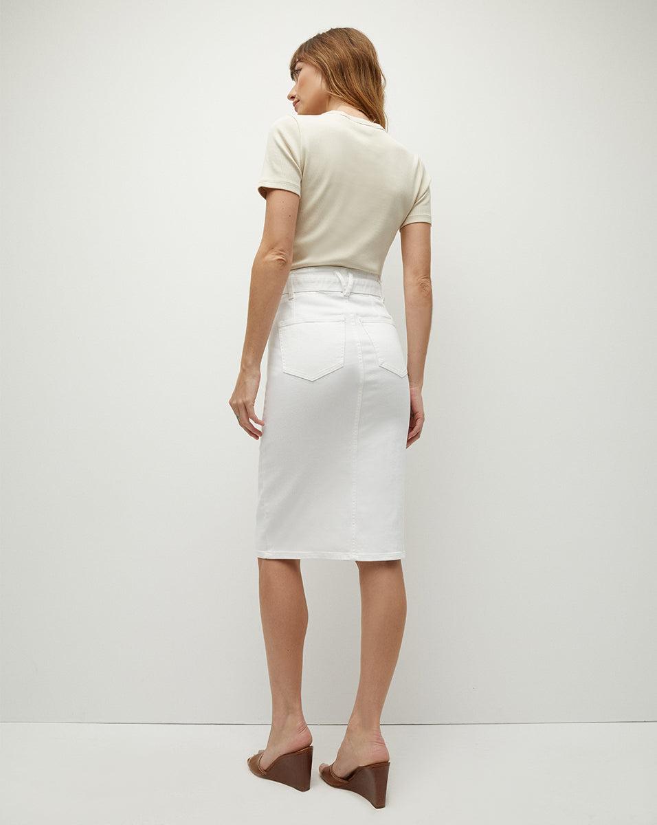 Nazia Pencil Shirt in White