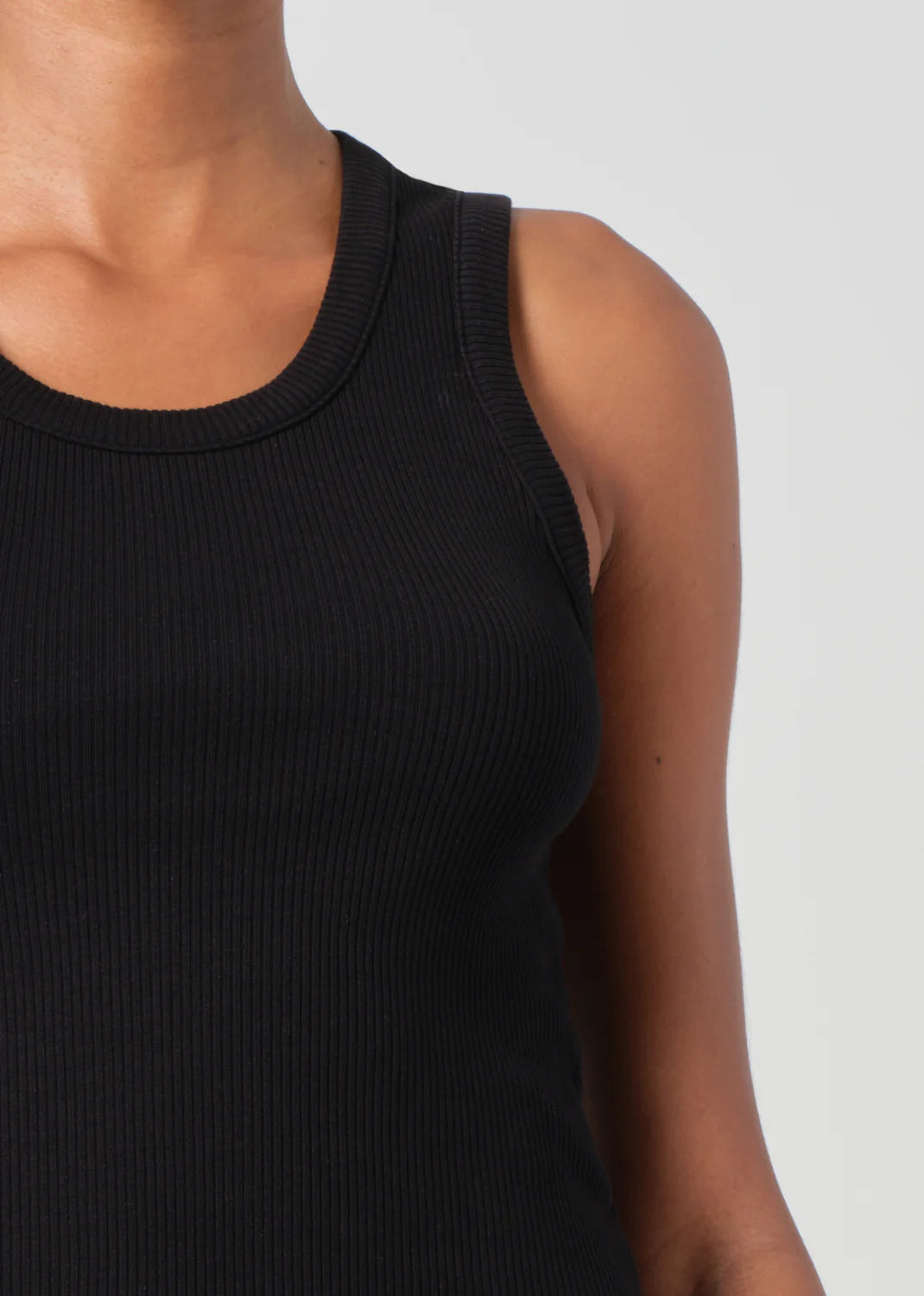 Shrunken Poppy Tank in Black
