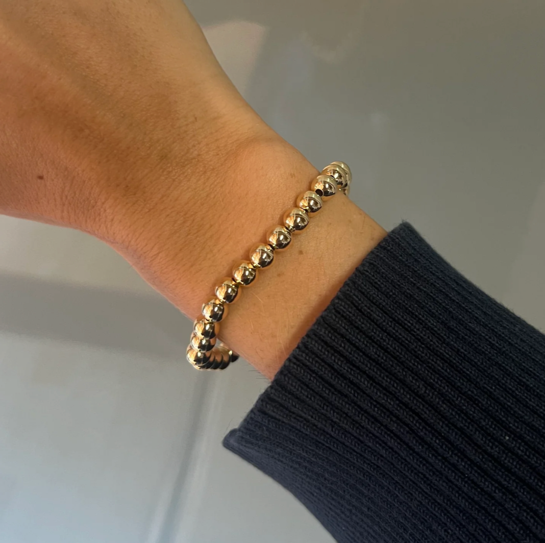 6MM Ball Bracelet in Sterling Silver | 6.5"