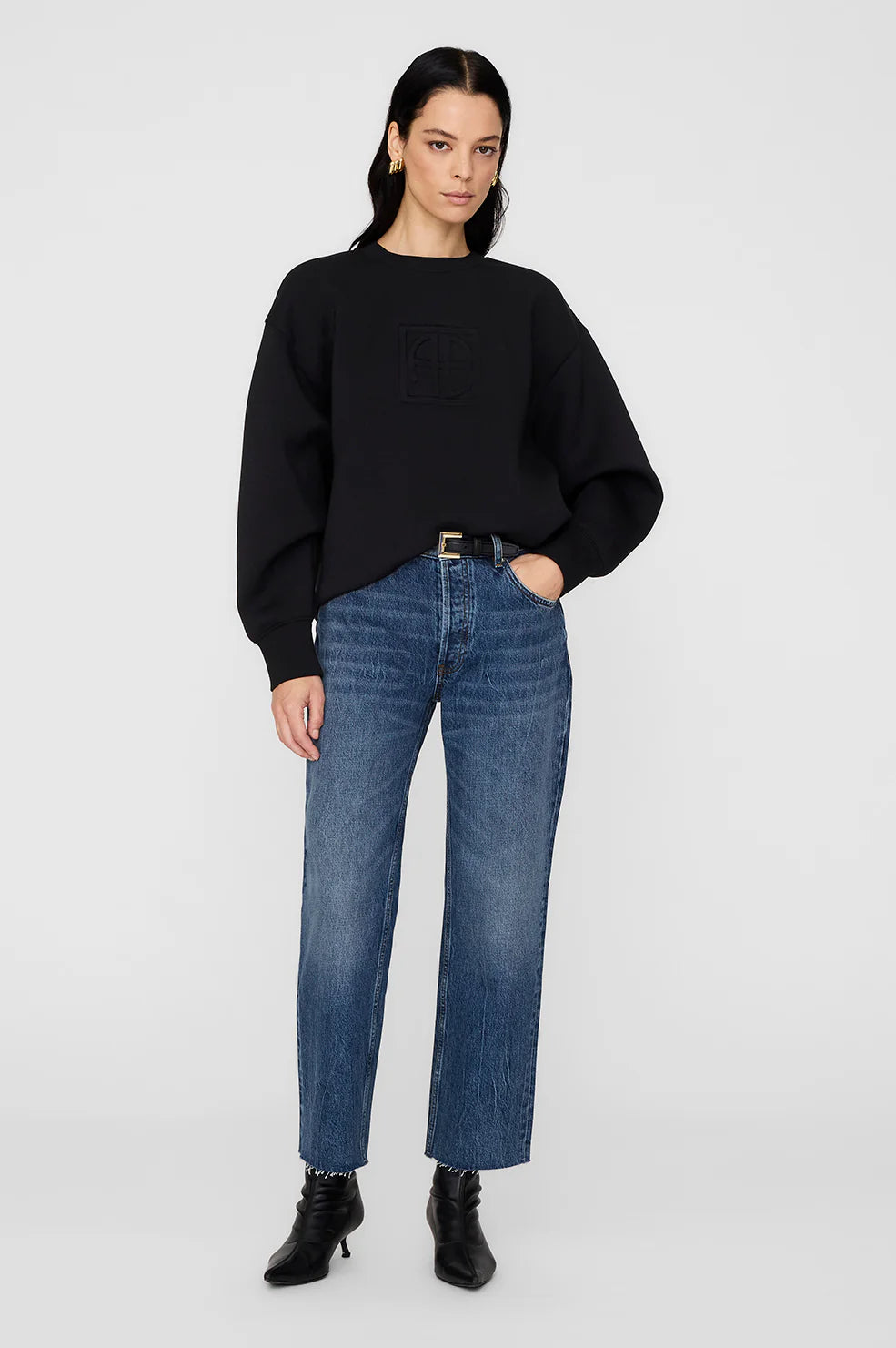 Alto Sweatshirt Framed Monogram in Black
