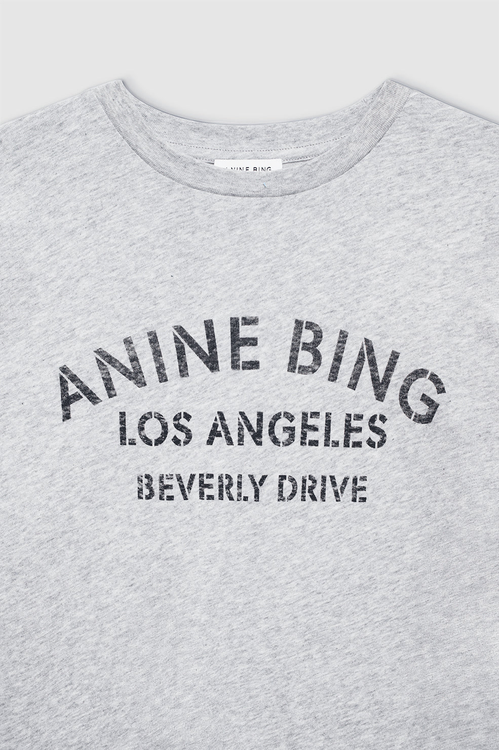 Cohen Tee Los Angeles Stencil in Medium Heather Grey