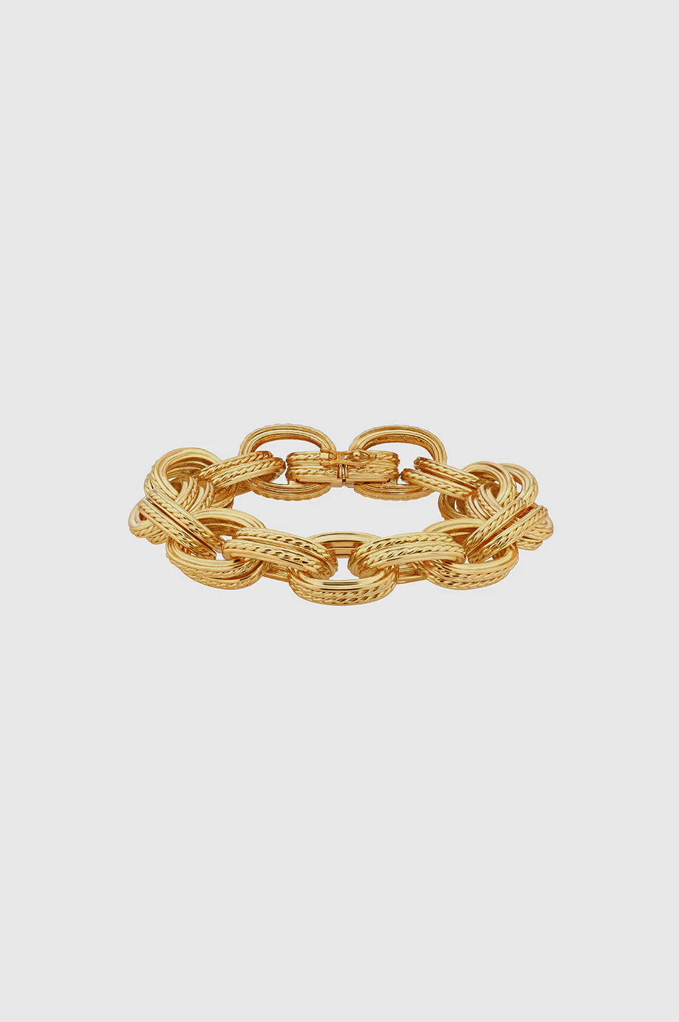Double Link Chain Bracelet in Gold