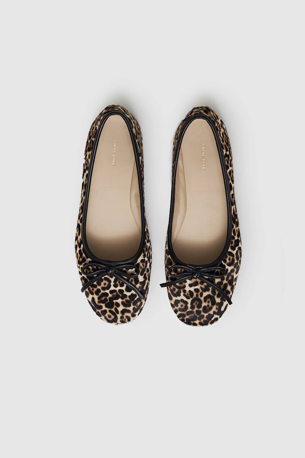 Jamie Flats in Leopard Calf Hair