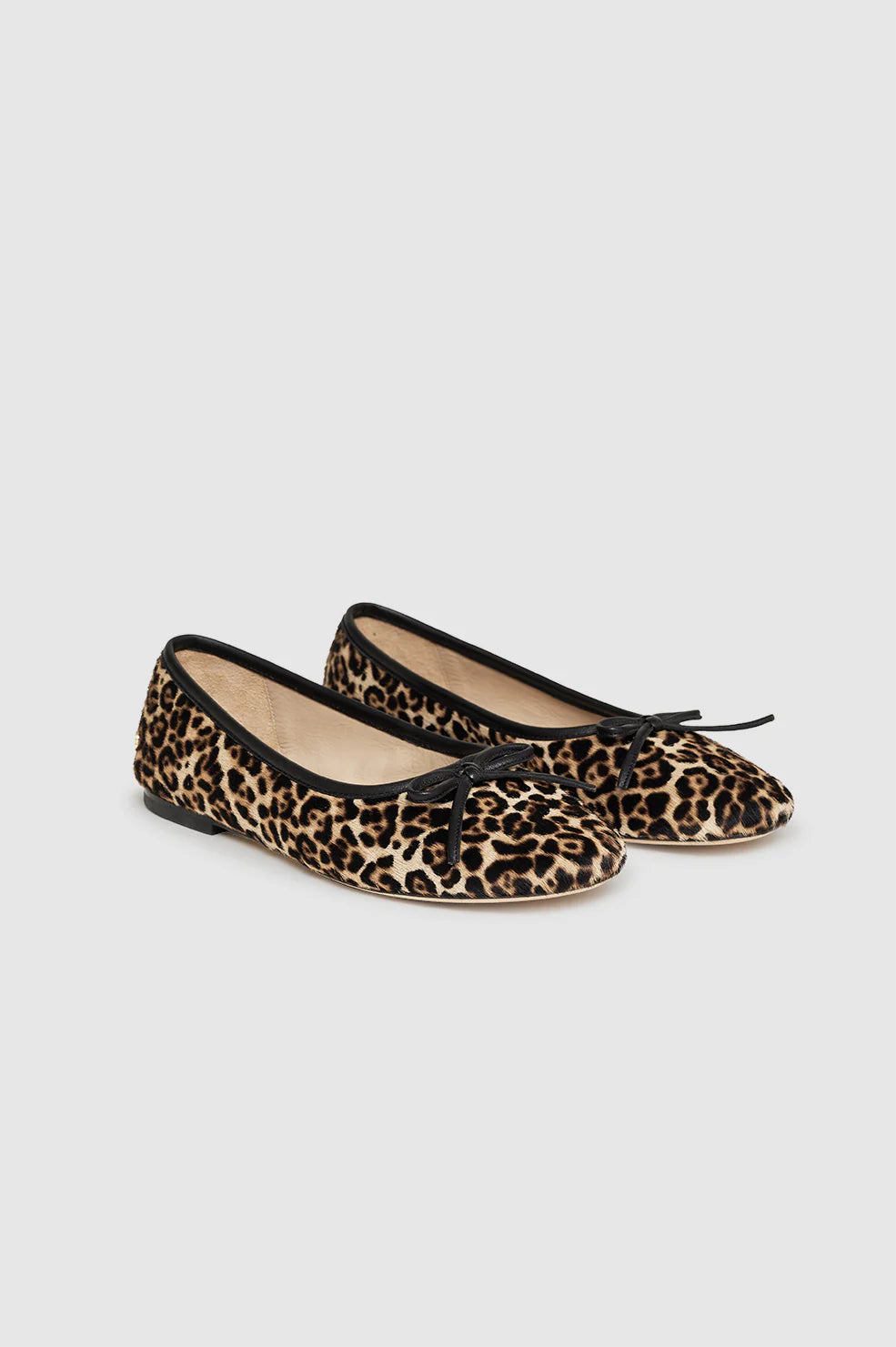 Jamie Flats in Leopard Calf Hair