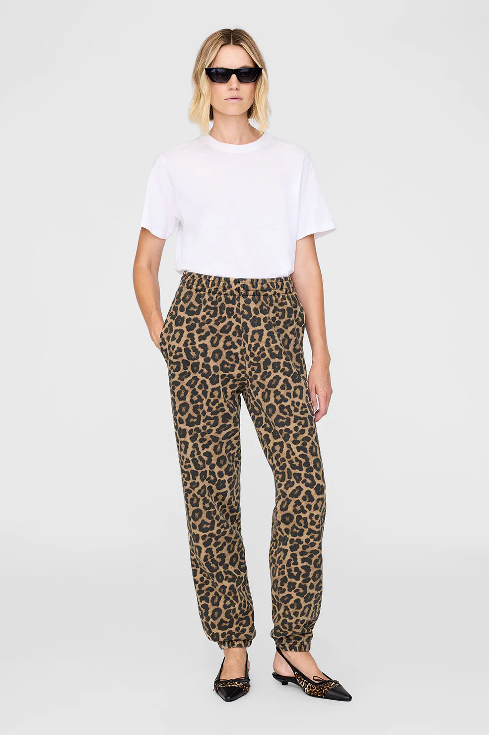 Karter Jogger Framed Monogram in Black and Brown Leopard