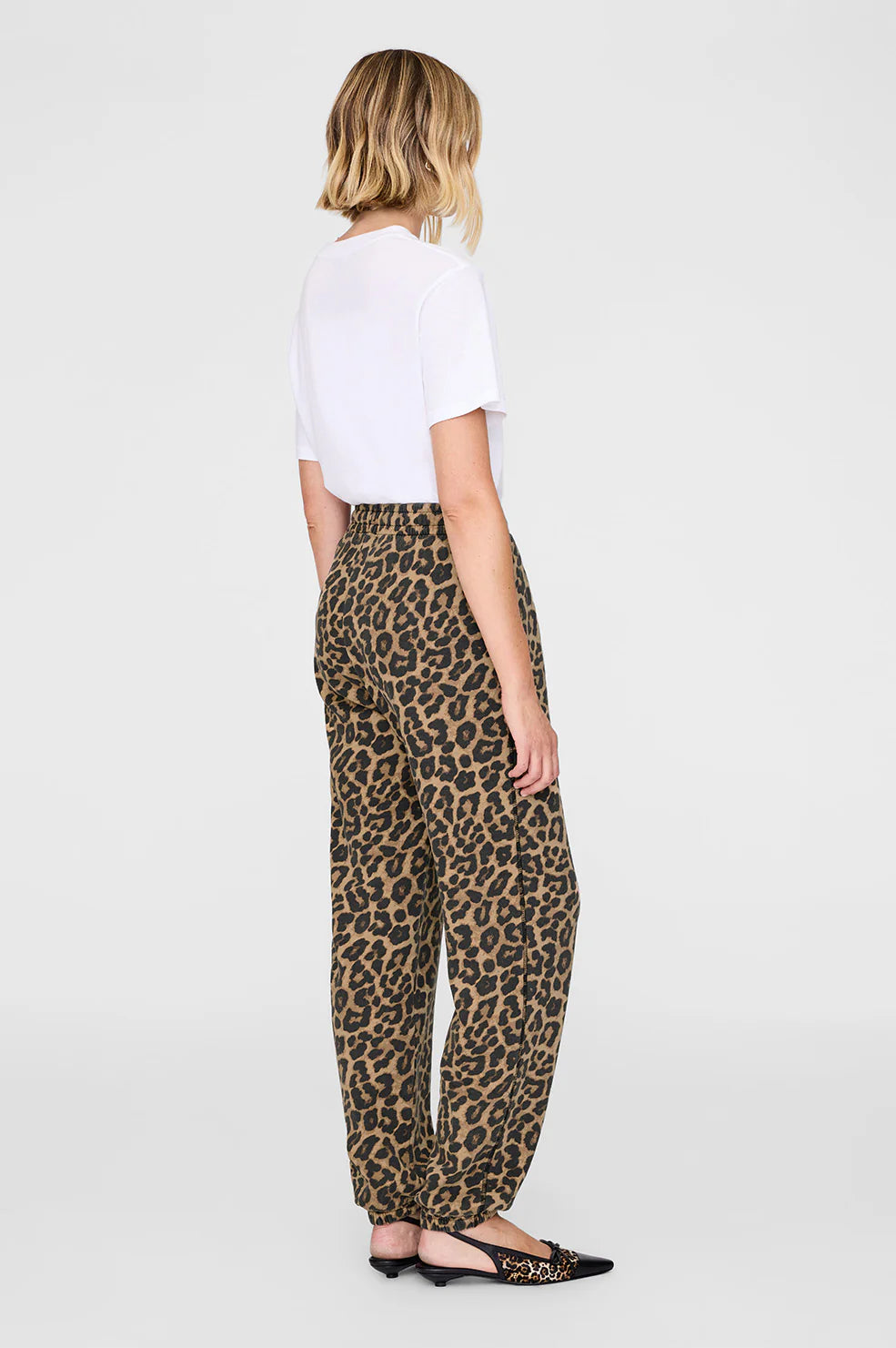 Karter Jogger Framed Monogram in Black and Brown Leopard
