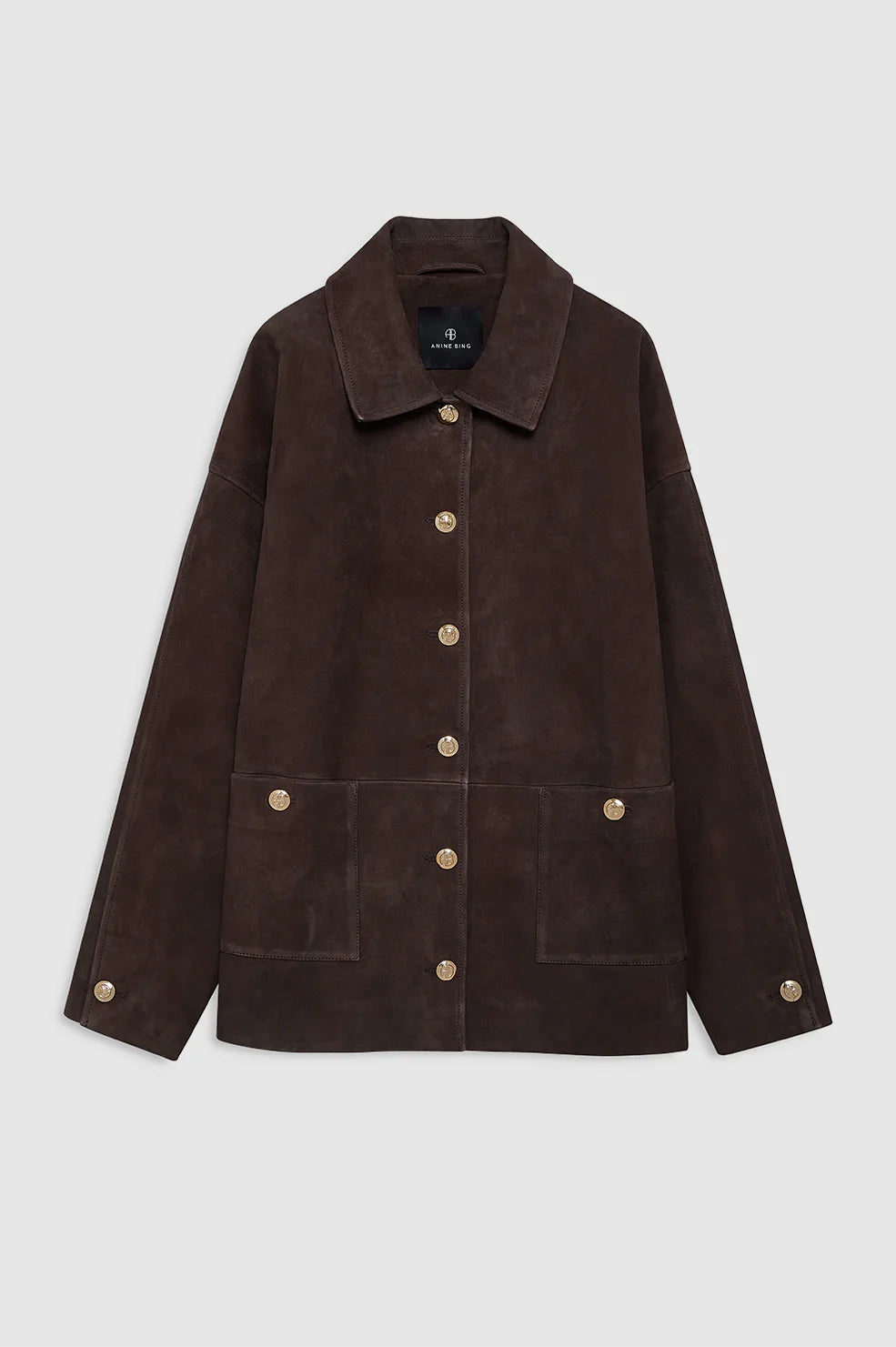 Luca Suede Jacket in Deep Brown