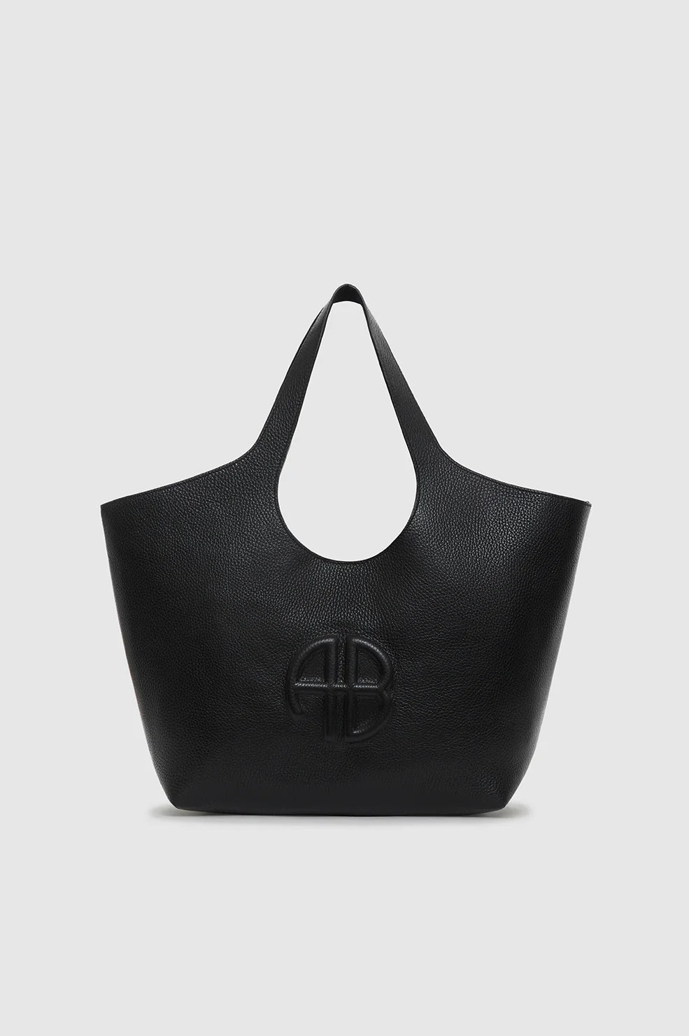 Medium Lili Tote in Black Pebbled