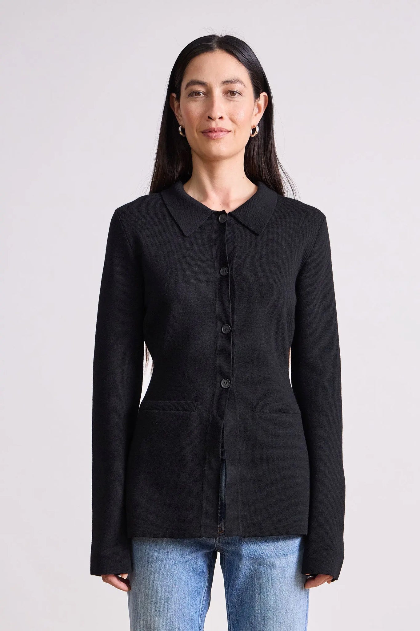 Betti Knit Cardi in Black