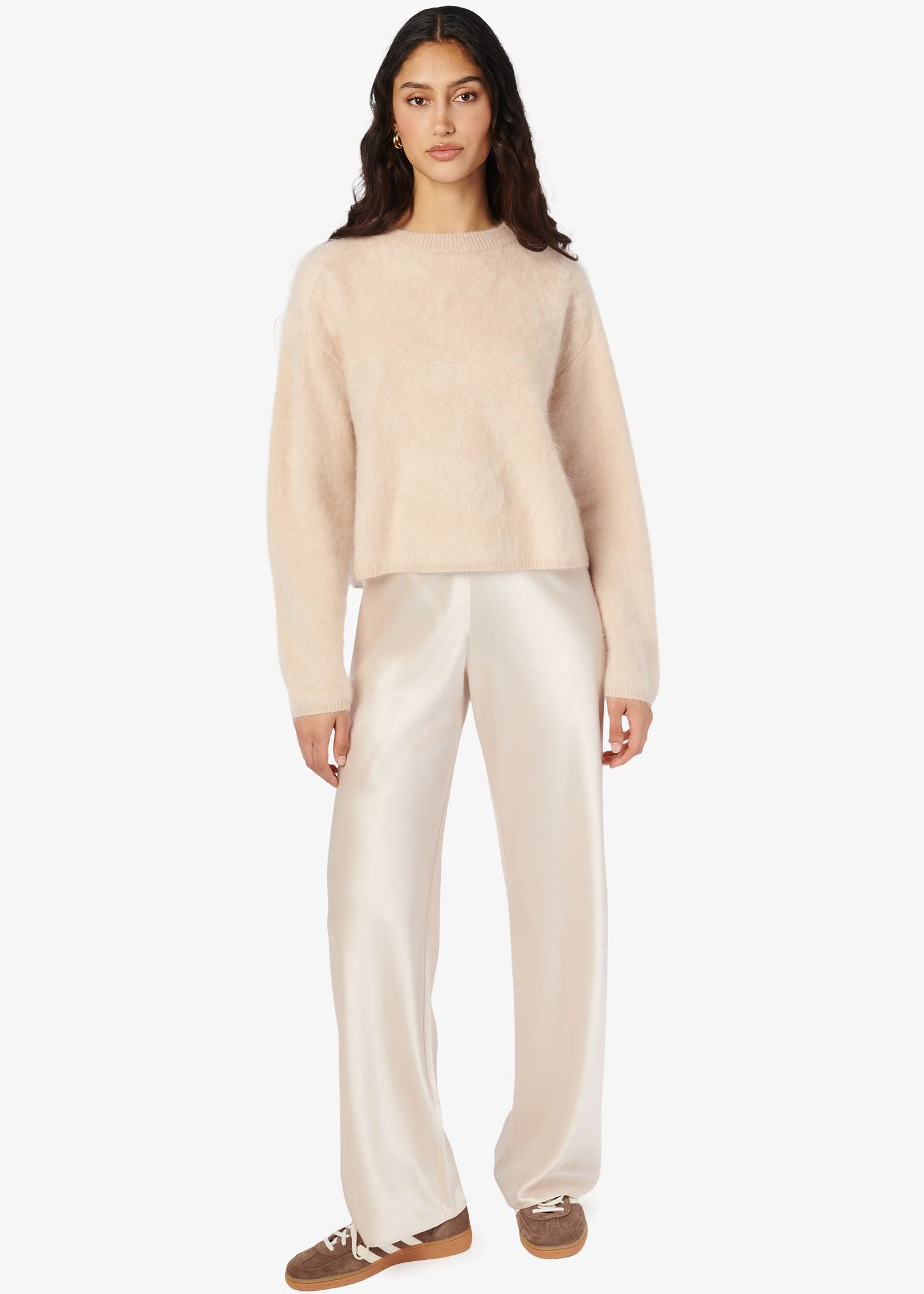 Niall Cashmere Sweater in Oat
