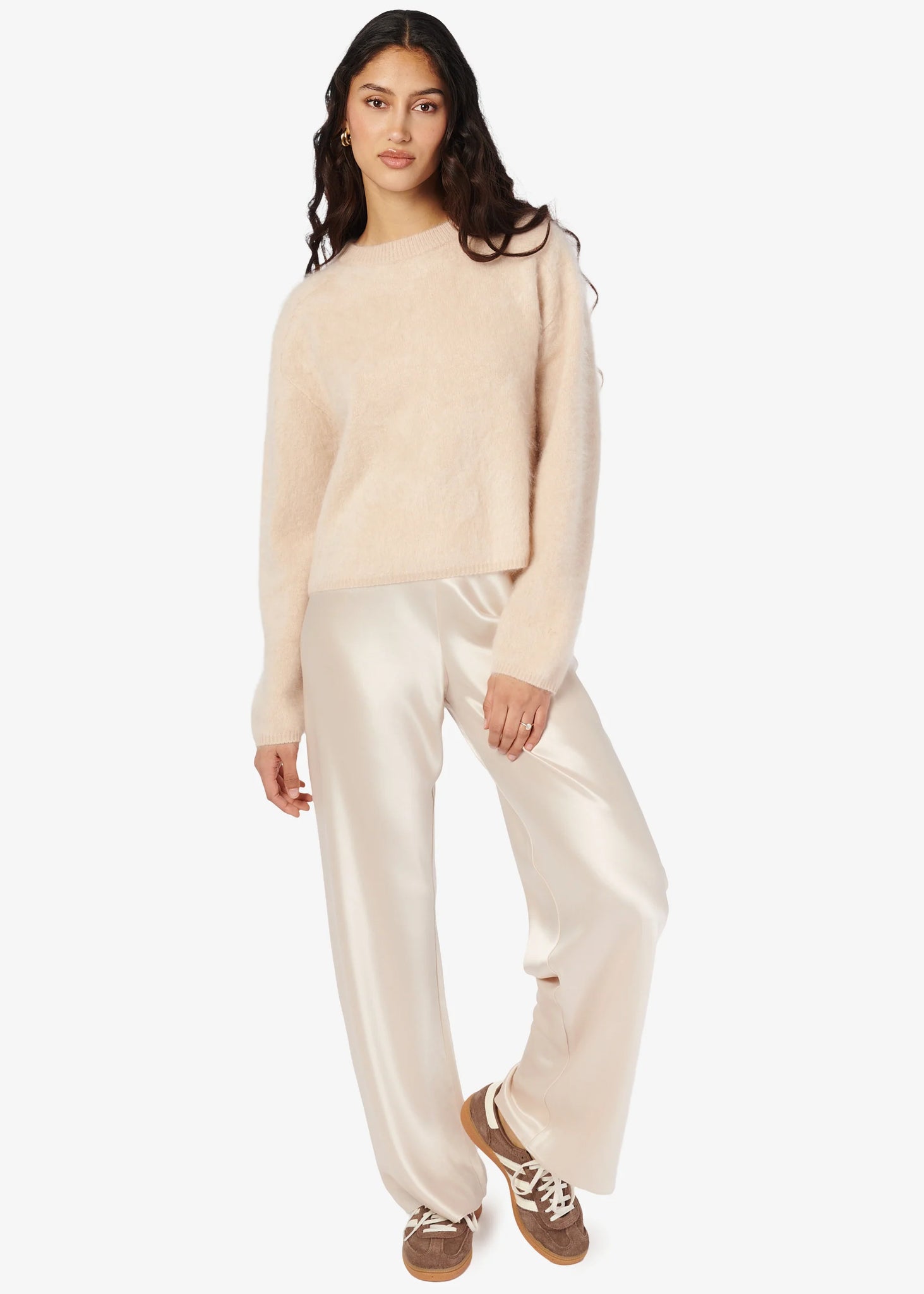 Niall Cashmere Sweater in Oat