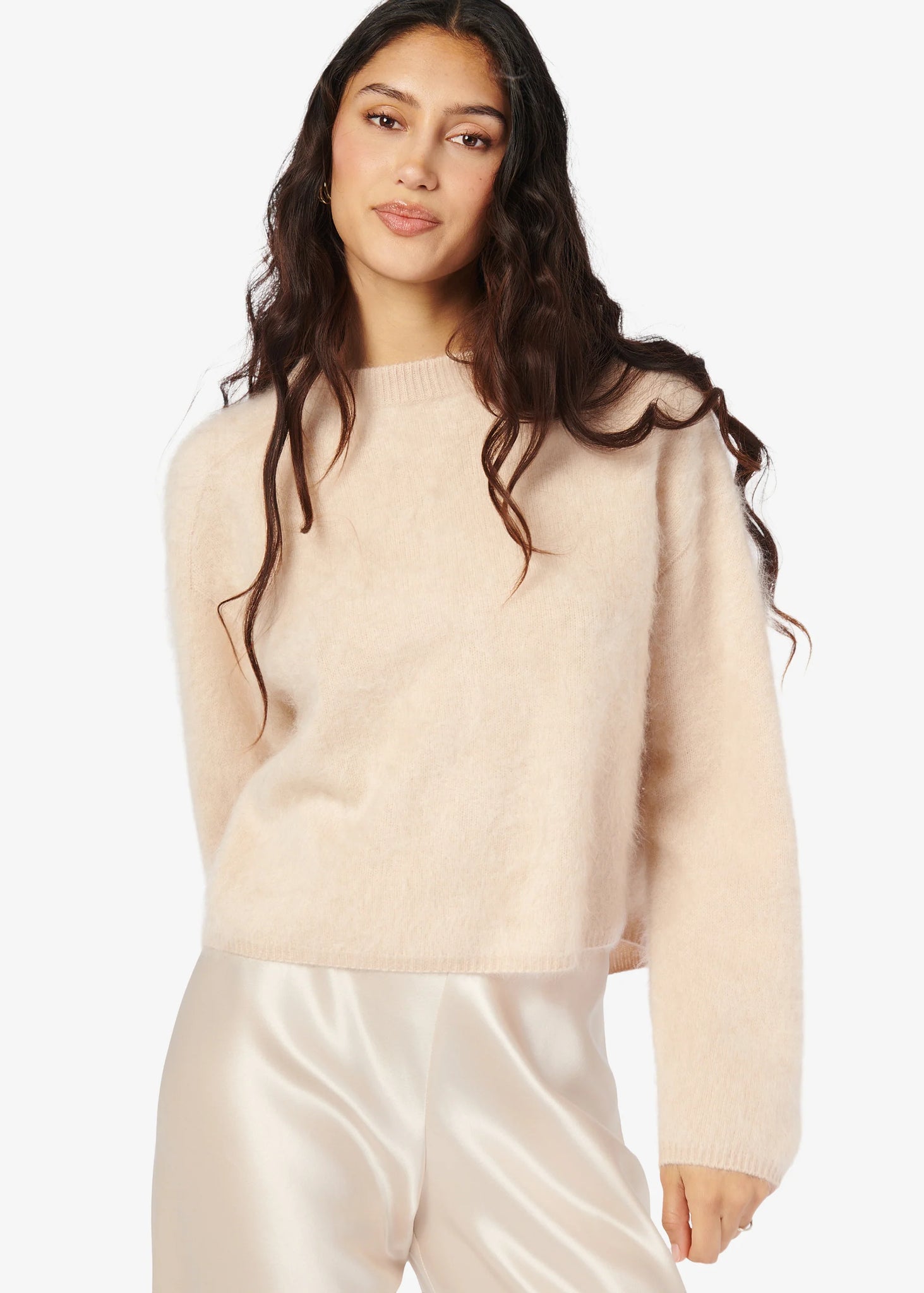Niall Cashmere Sweater in Oat
