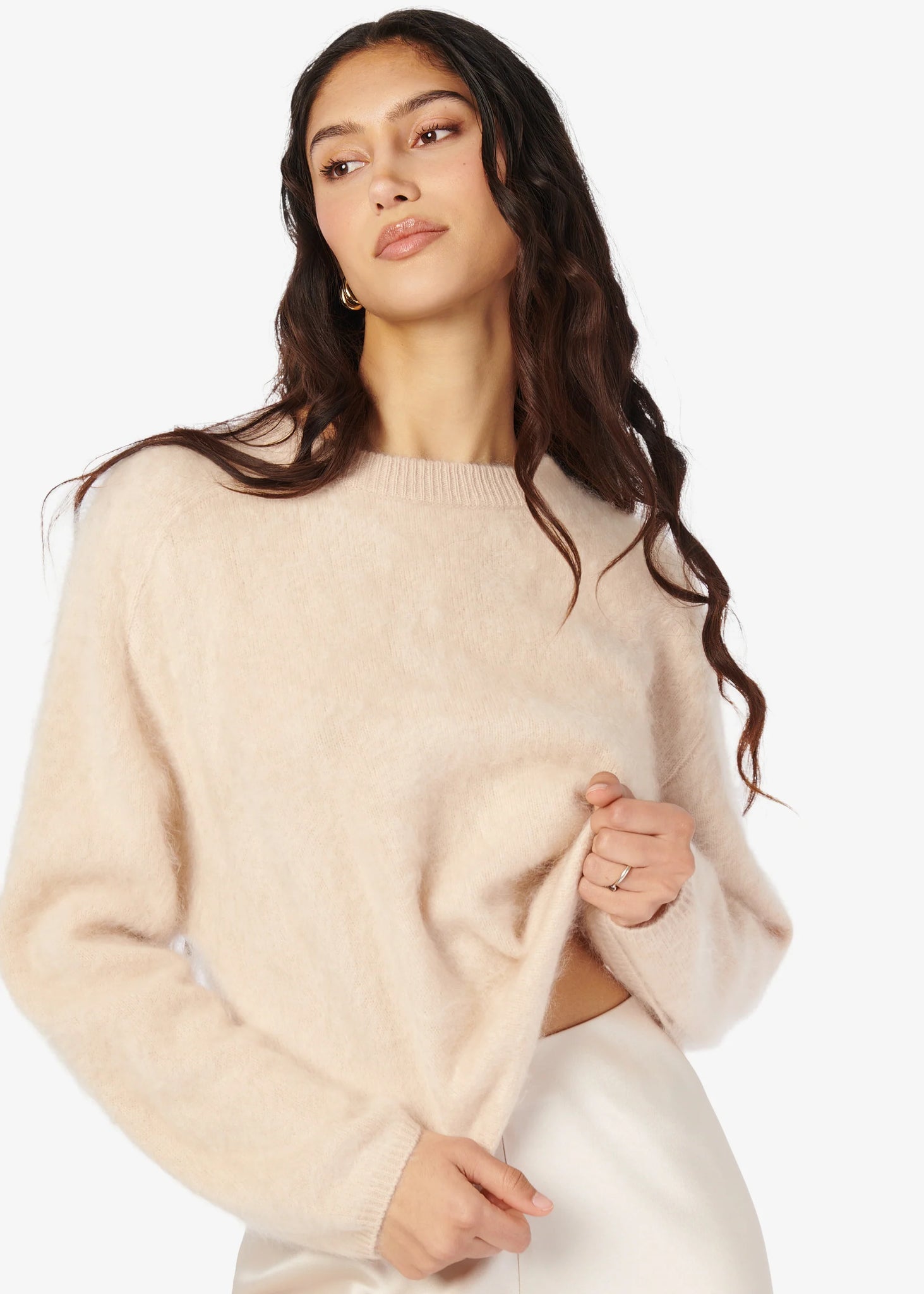 Niall Cashmere Sweater in Oat