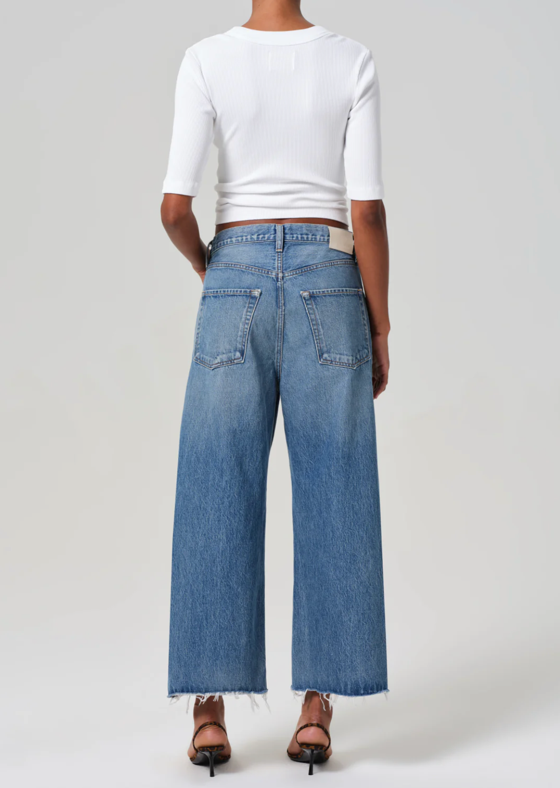 Ayla Raw Hem Crop in Solano