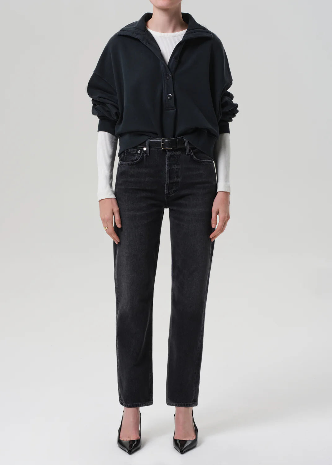 Blaine High Rise Straight in Vintage Black