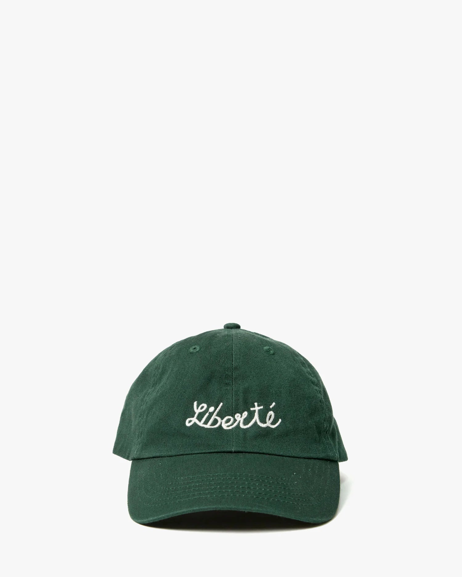Baseball Hat in Forest with Cream Embroidered Liberté