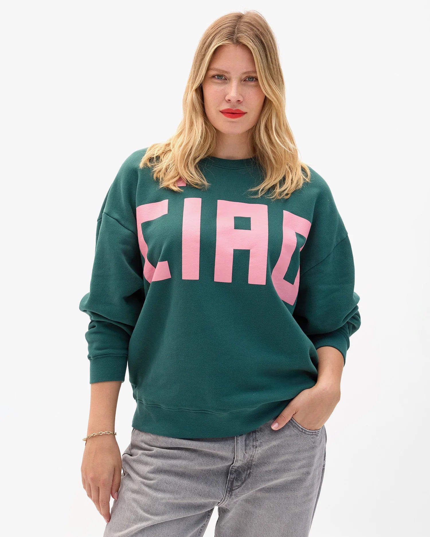 Oversized Sweatshirt in Deep Pine Ciao