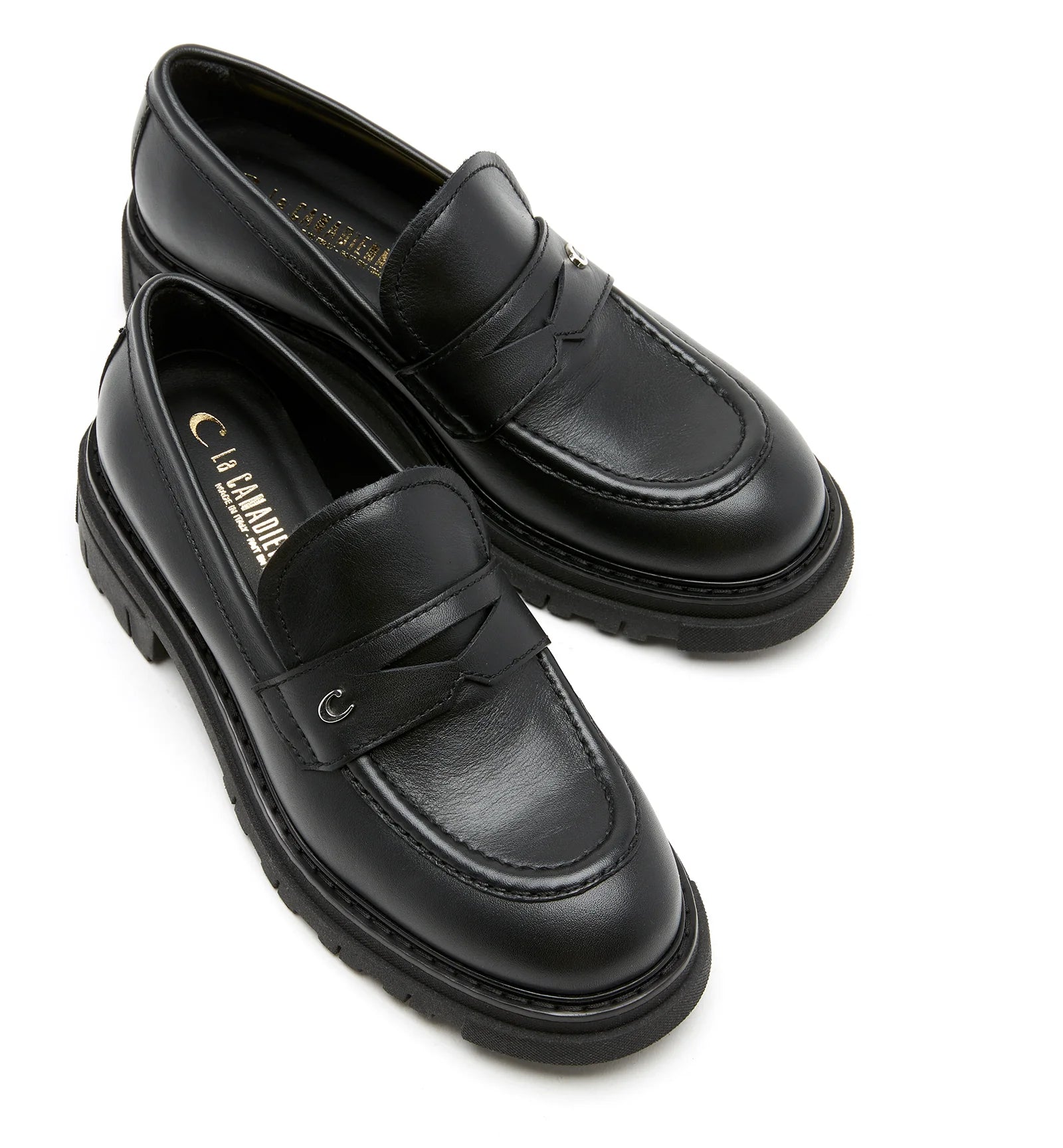 Doe Leather Loafer in Black