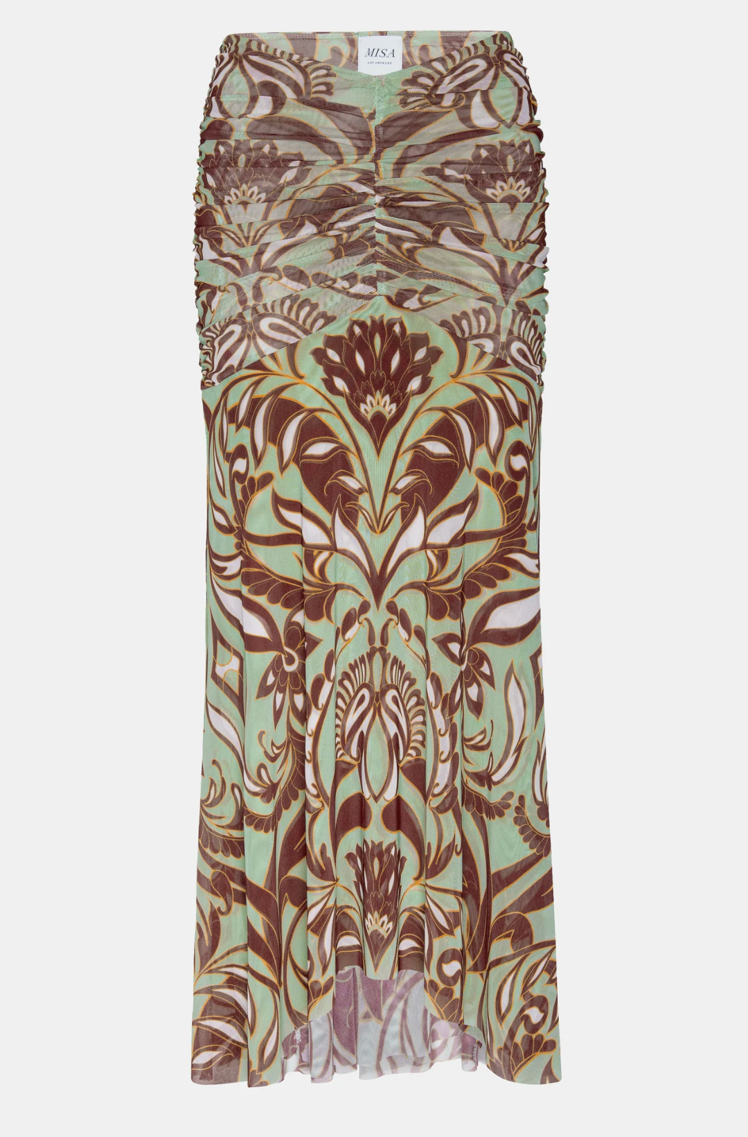 Ollie Skirt in Brown Vintage Botanical Mesh