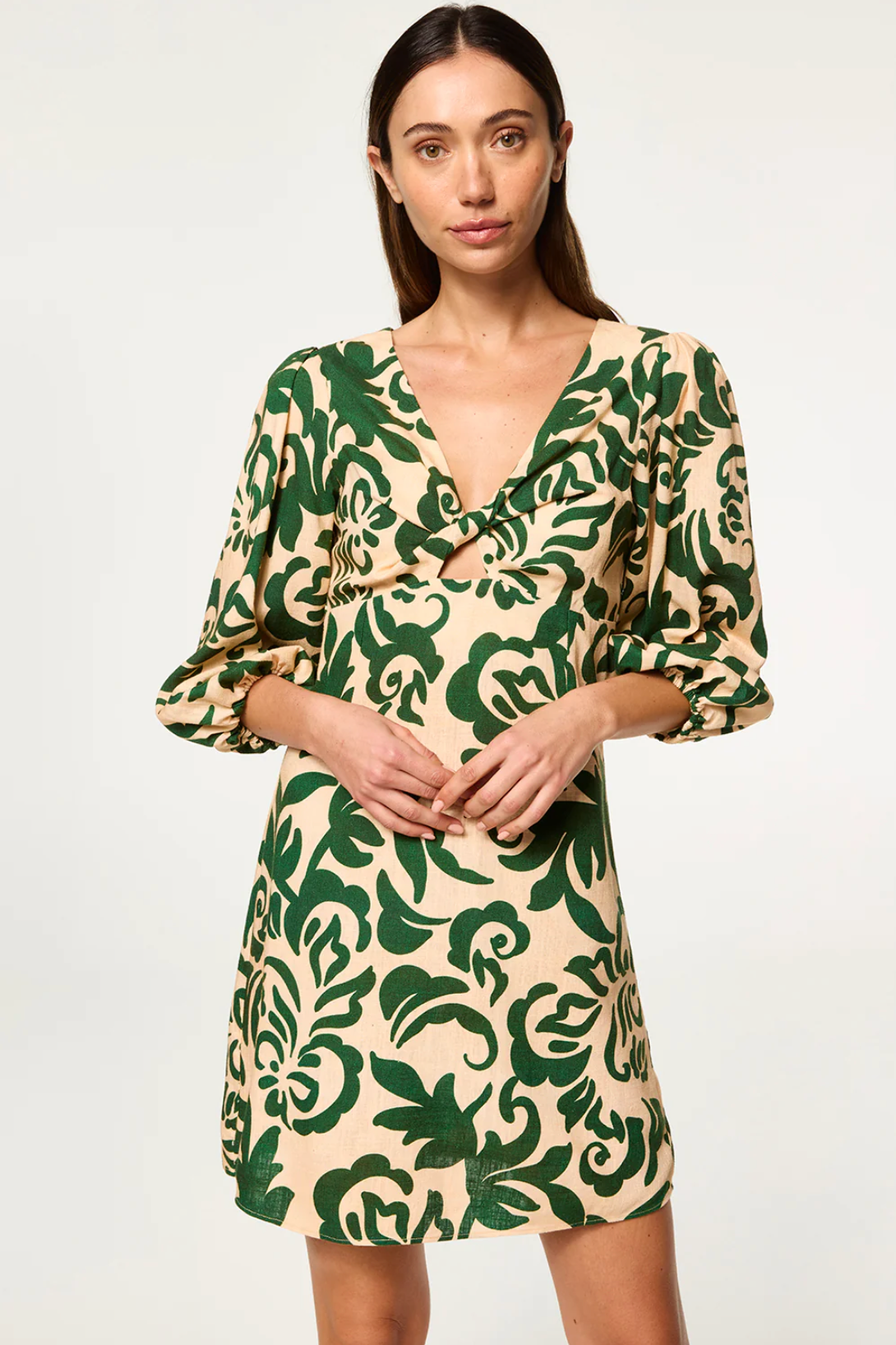 Willa Dress in Tonal Cactus