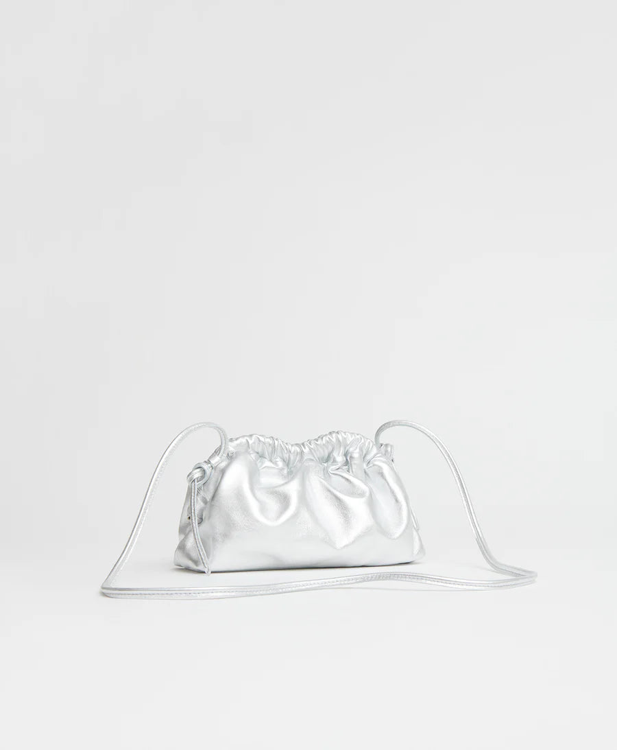 Mini Cloud Clutch in Silver