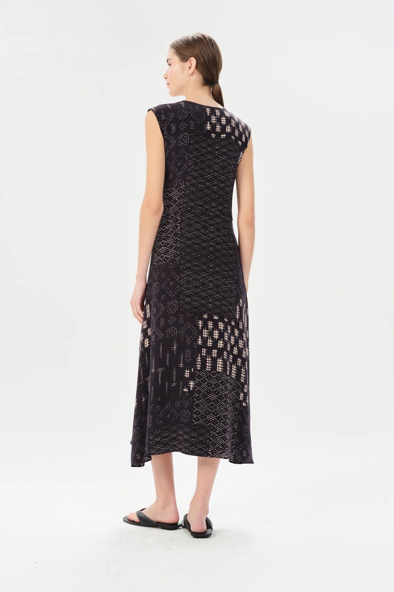 Zarate Tora Long Dress in Navy