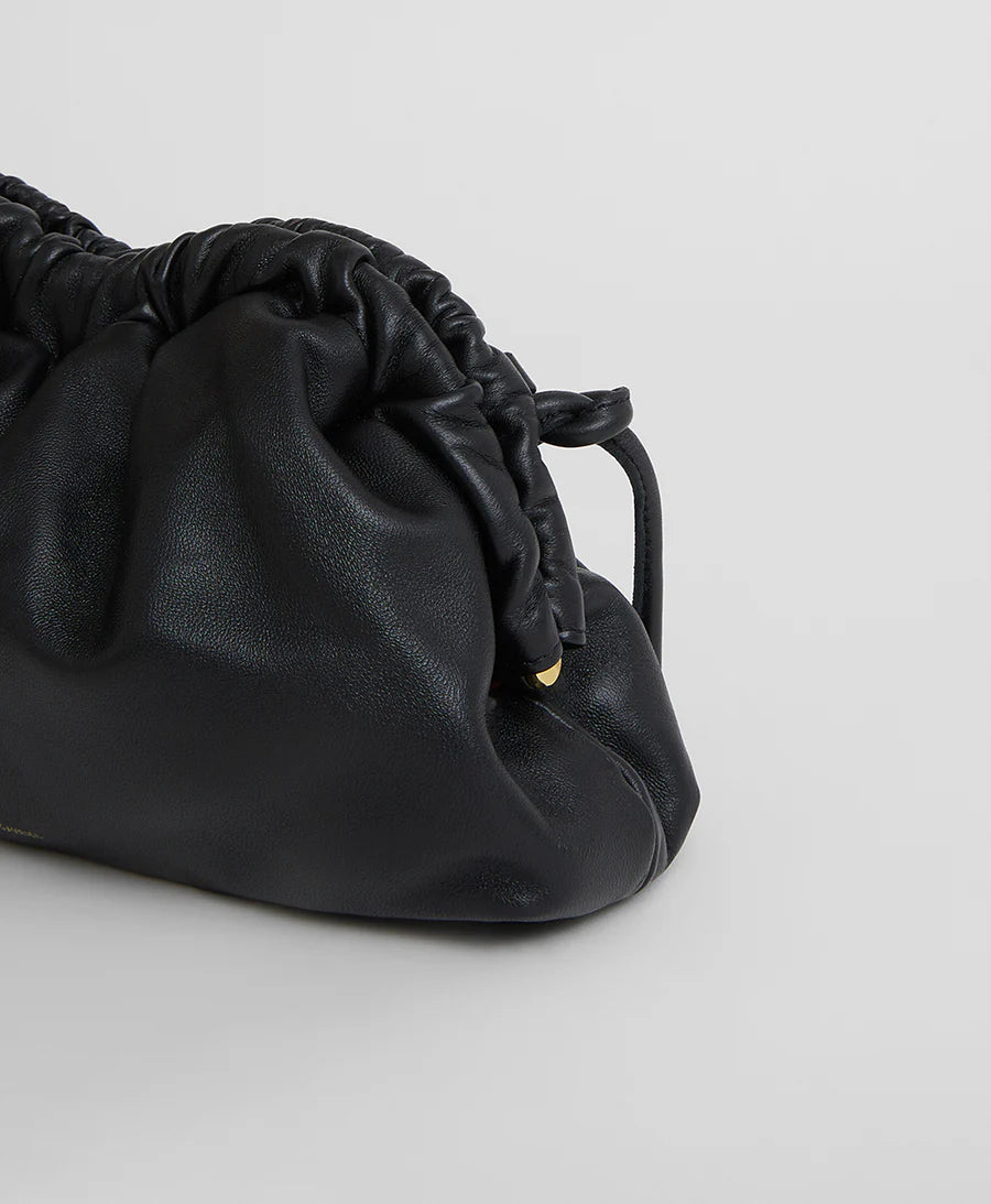 Mini Cloud Clutch in Black/Flamma