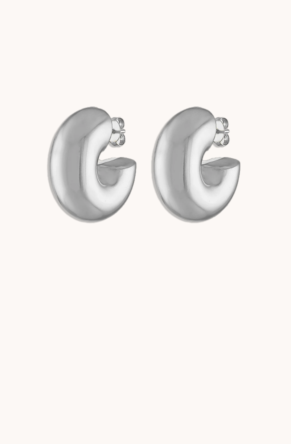 Chubby Hoops in Sterling Silver