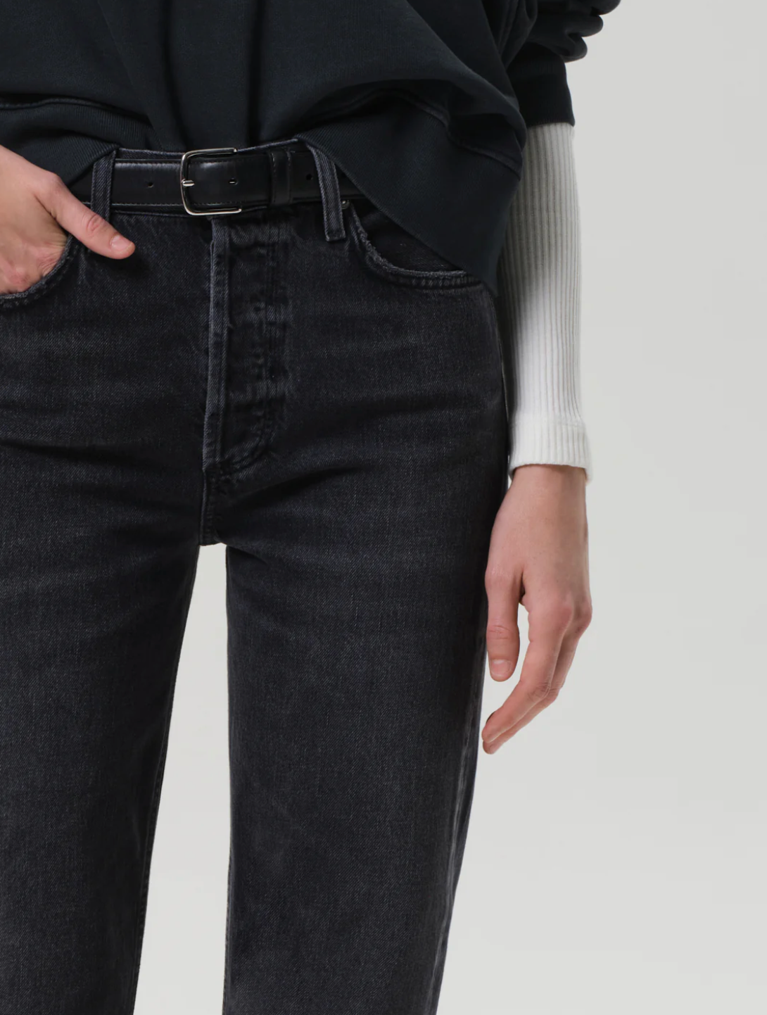 Blaine High Rise Straight in Vintage Black