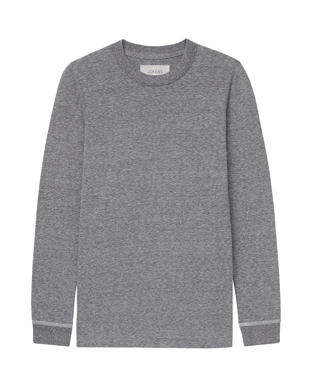 The Great The Long Sleeve Slim Tee. Heather Grey