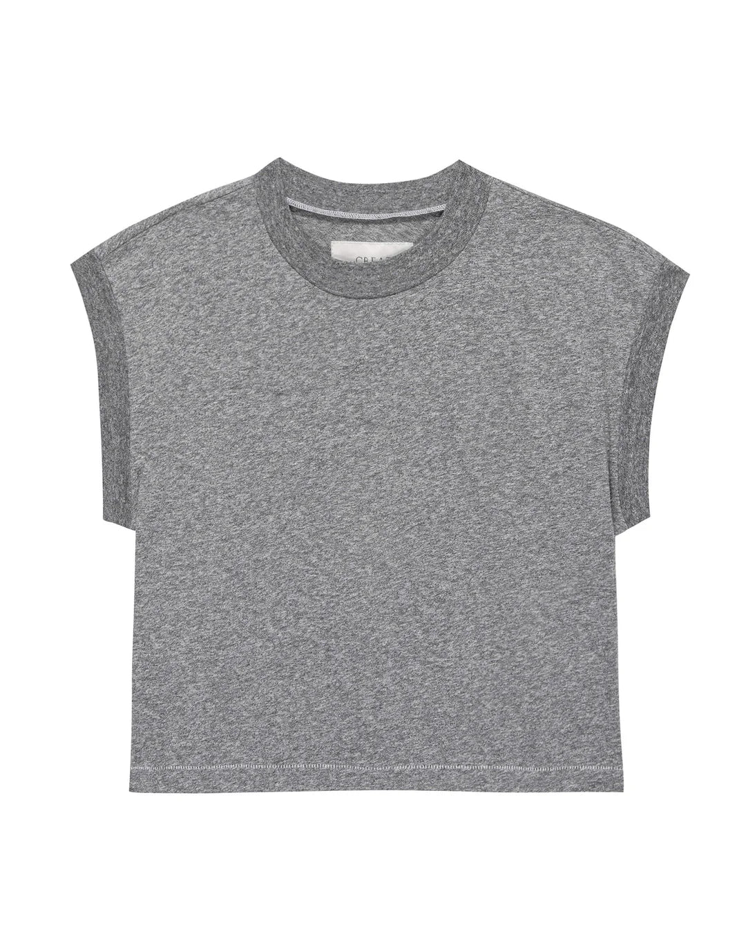 The Square Tee. Heather Grey