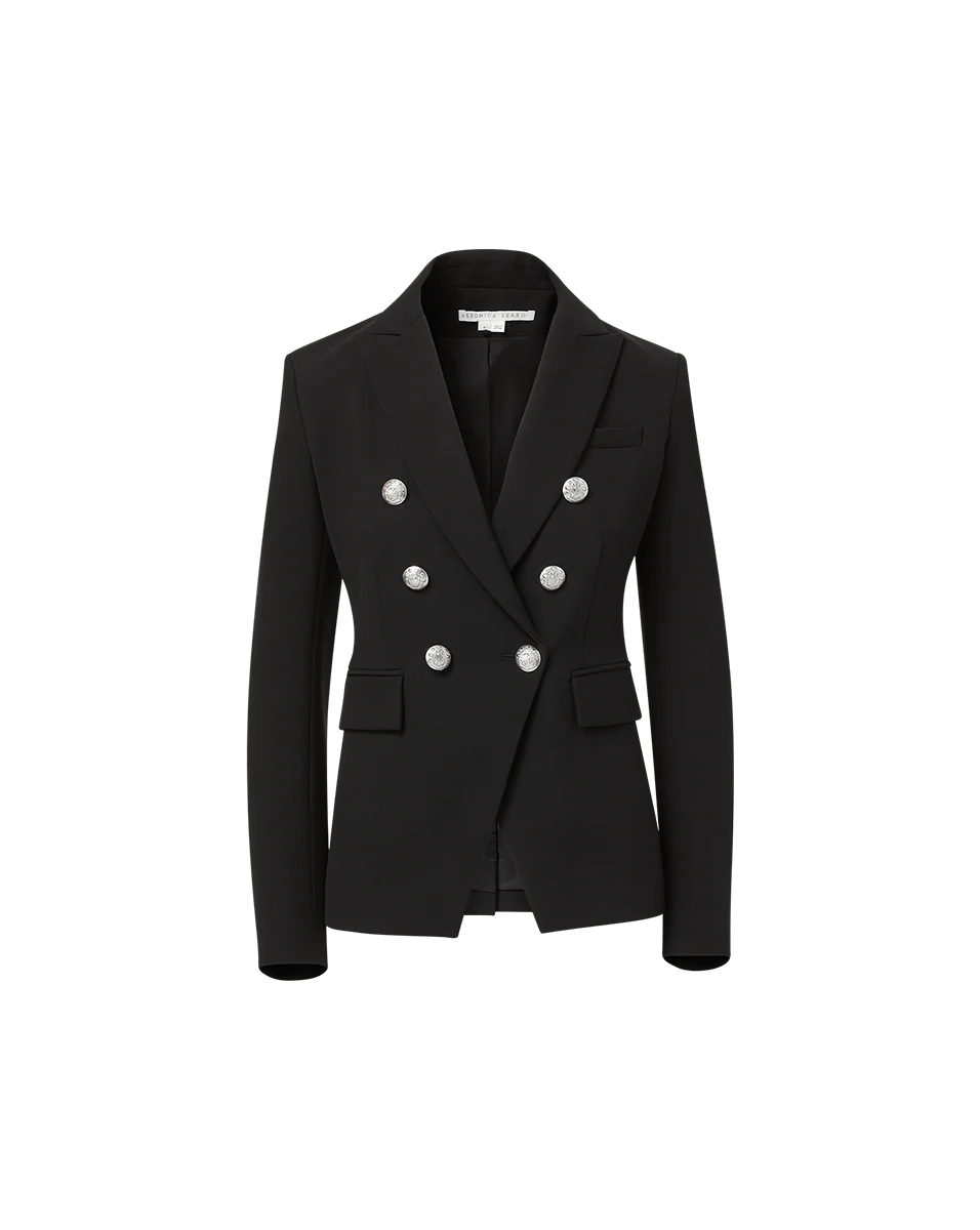 Miller Dickey Jacket in Black Silver Buttons