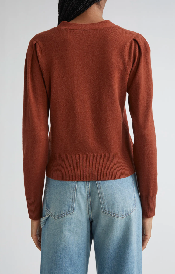 Solene Cashmere Cardigan in Orange Brandy