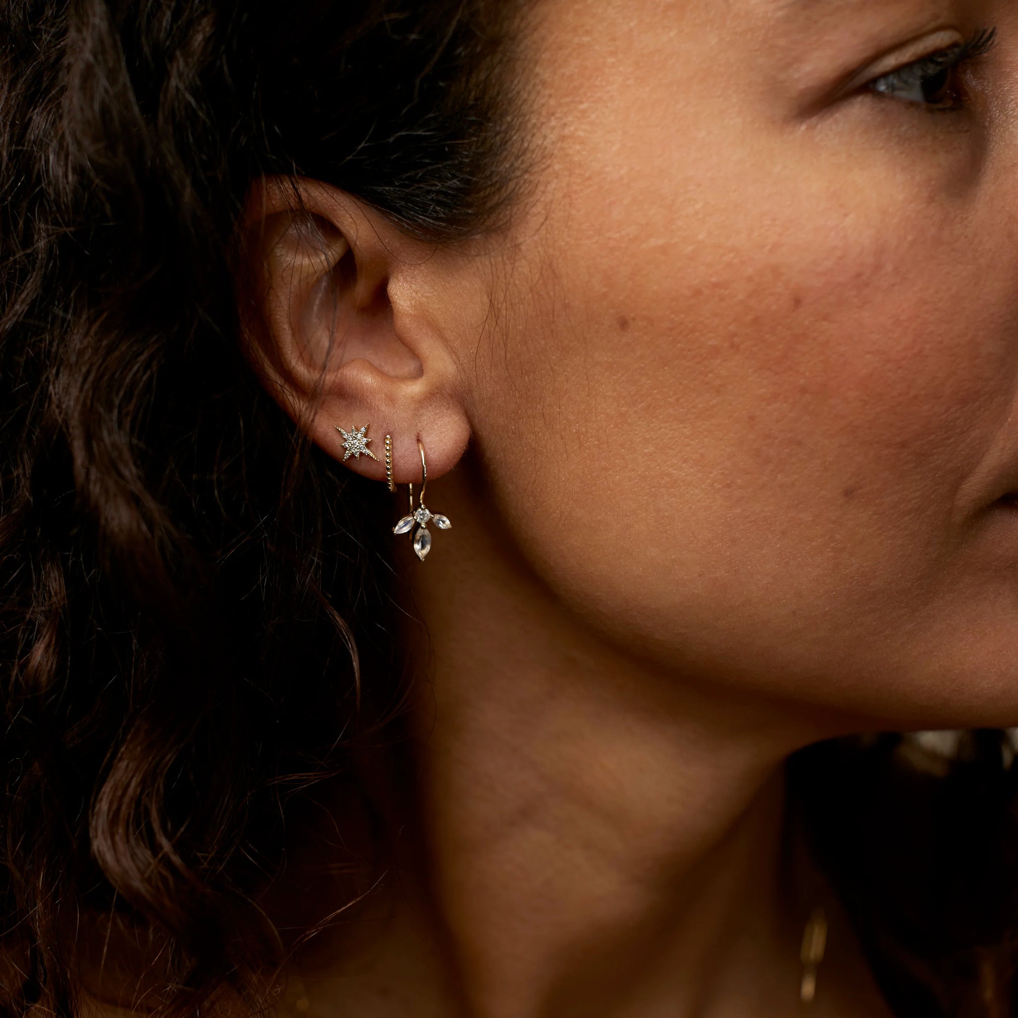 Citrine Almond Blossom Wire Earrings