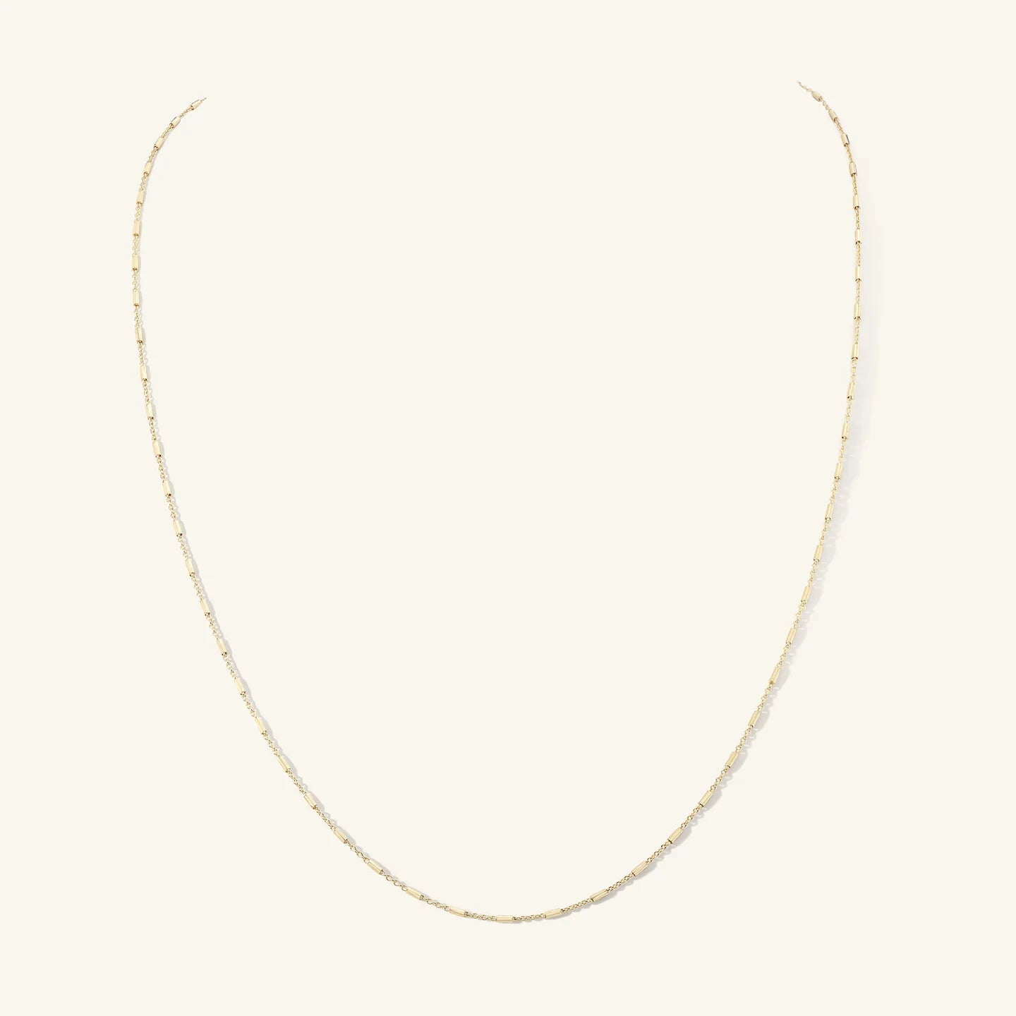 Octagon Tube Chain Necklace - 18"