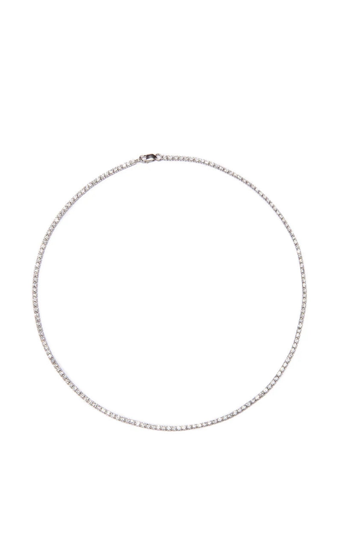 Tish Tennis Necklace in Silver