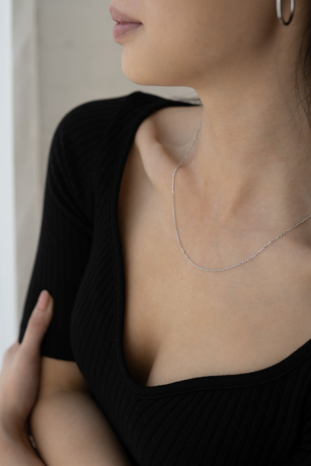 Lynn Necklace | 10k White Gold | 18"
