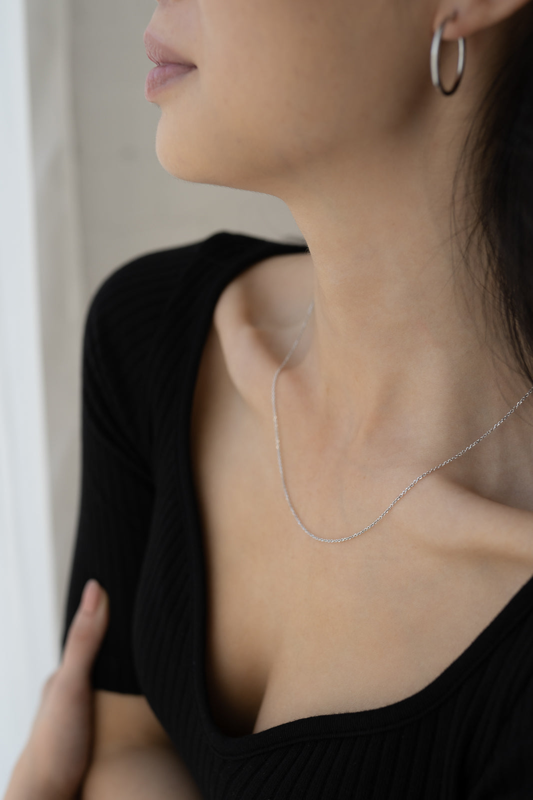 Lynn Necklace | 10k White Gold | 18"