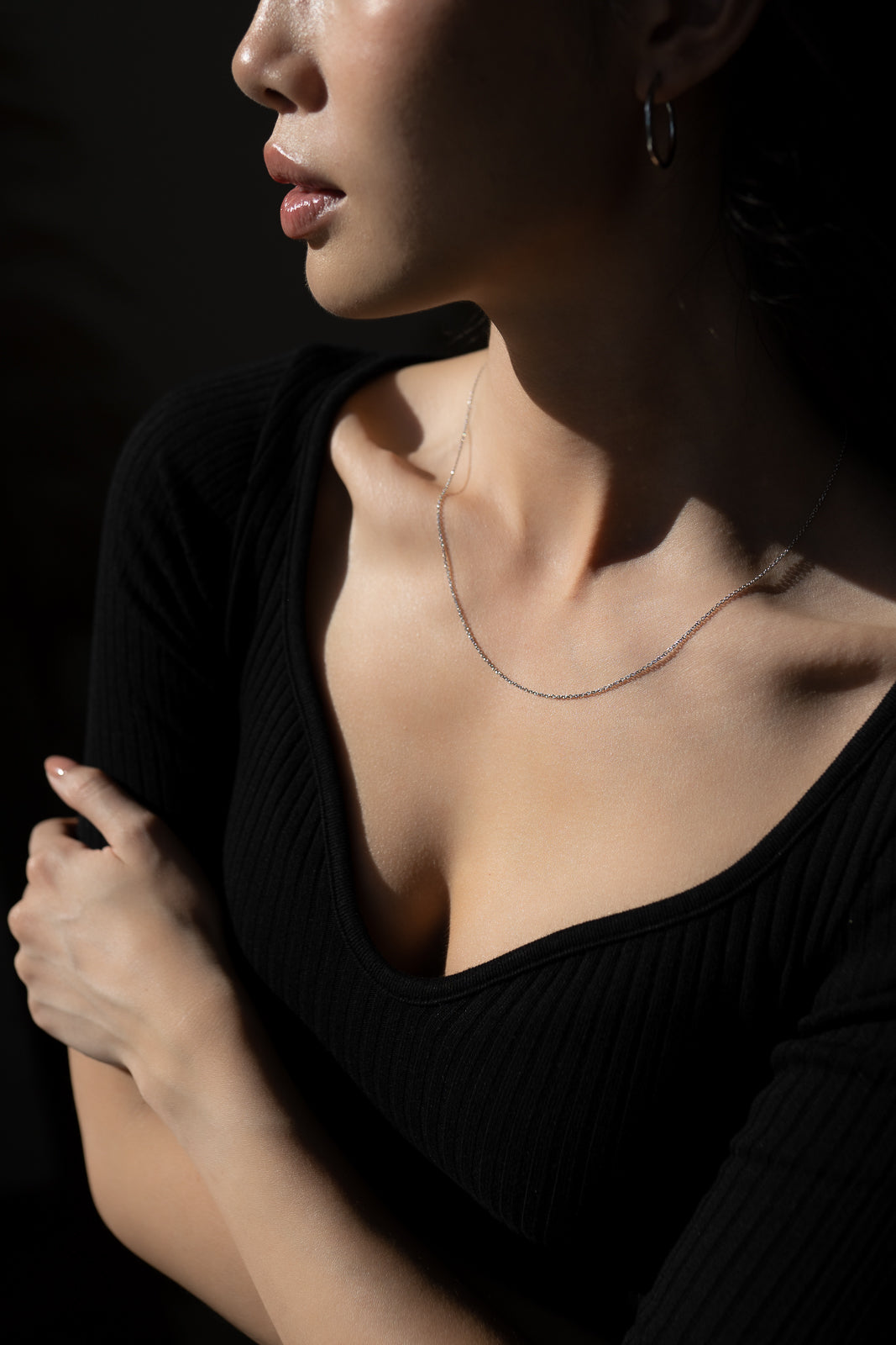Lynn Necklace | 10k White Gold | 18"
