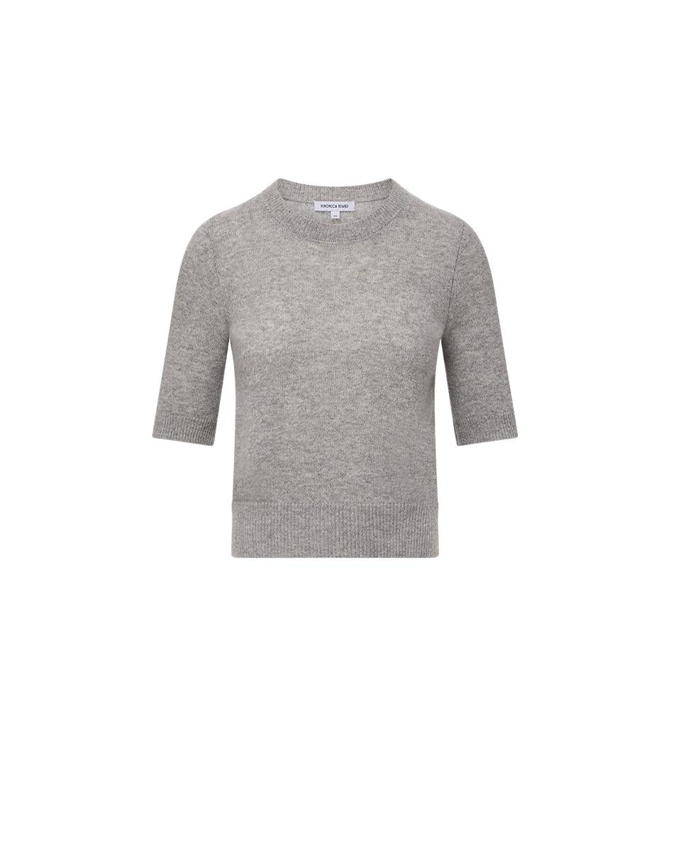 Shana Cashmere Sweater in Heather Grey