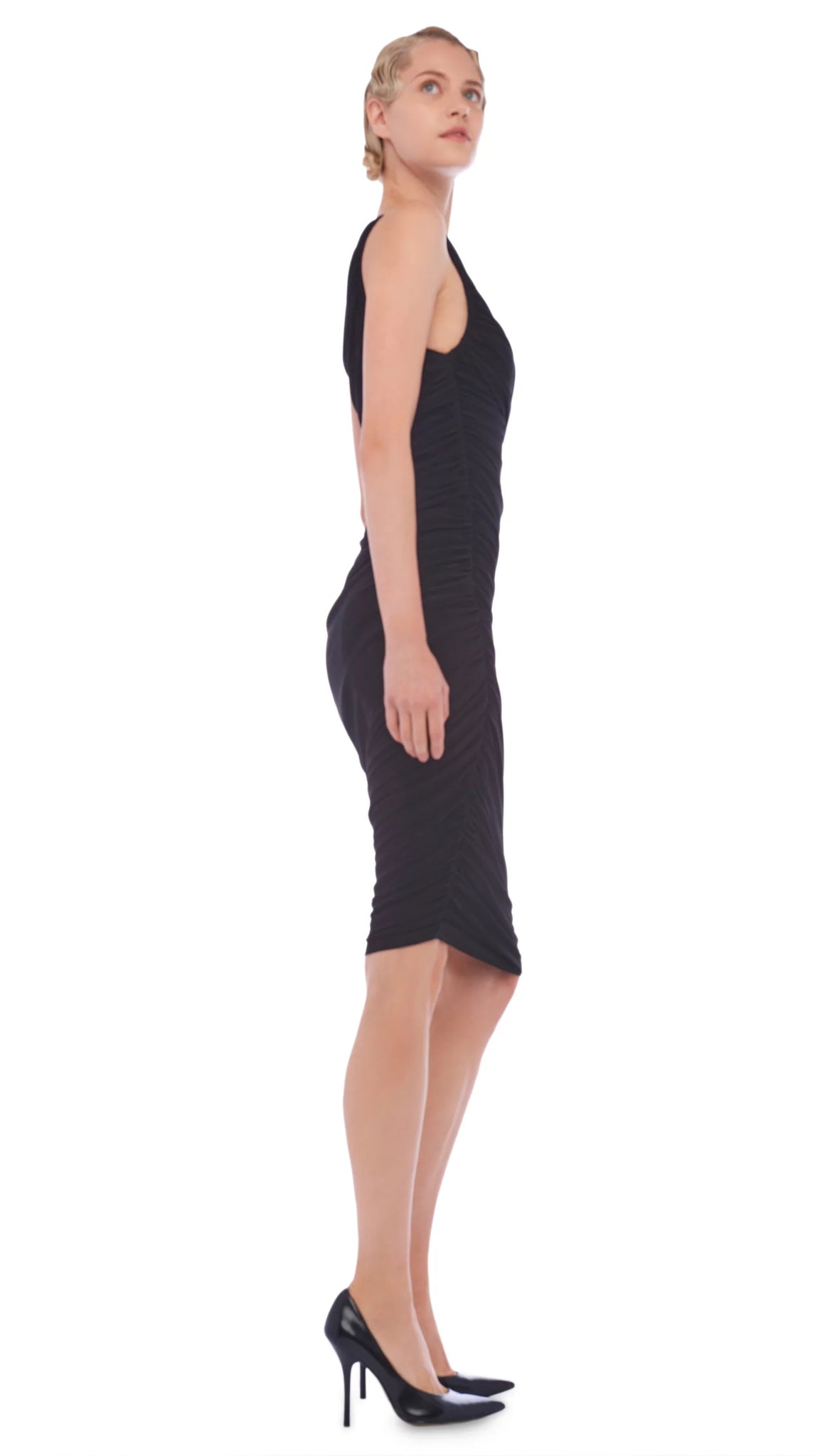 Diana To Knee Dress in Black