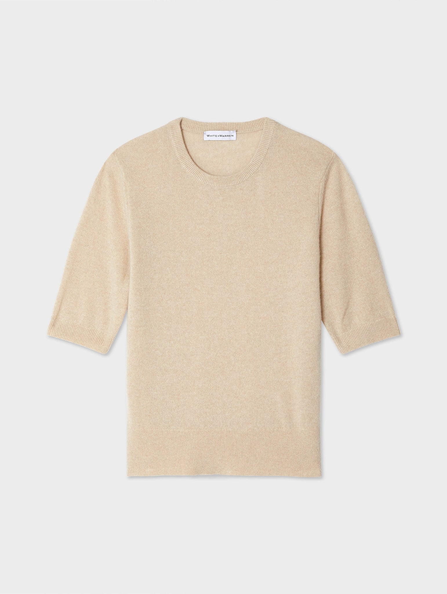 Essential Cashmere Tee in Sandwisp Heather