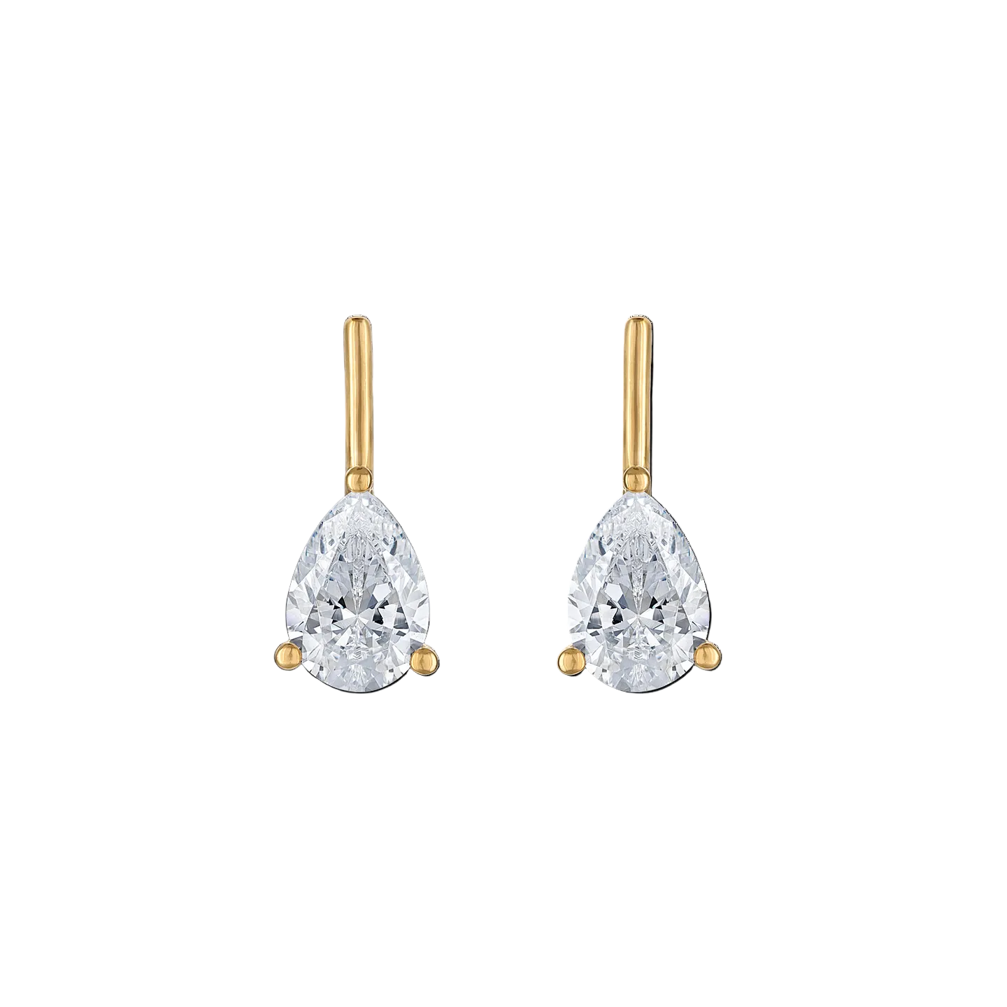 Linea Pear Stud in Gold | Small