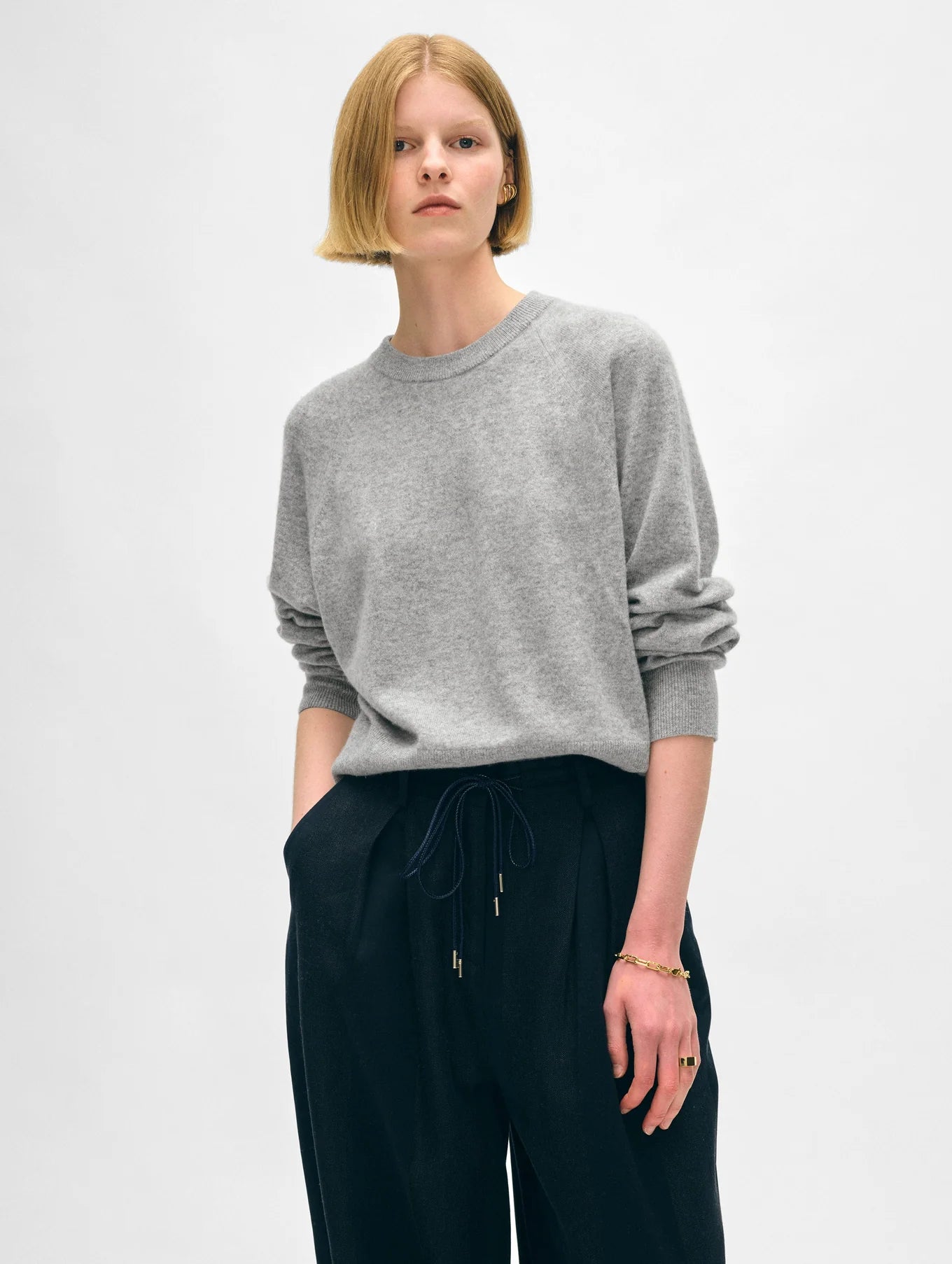 Cashmere Sweatshirt Grey Heather