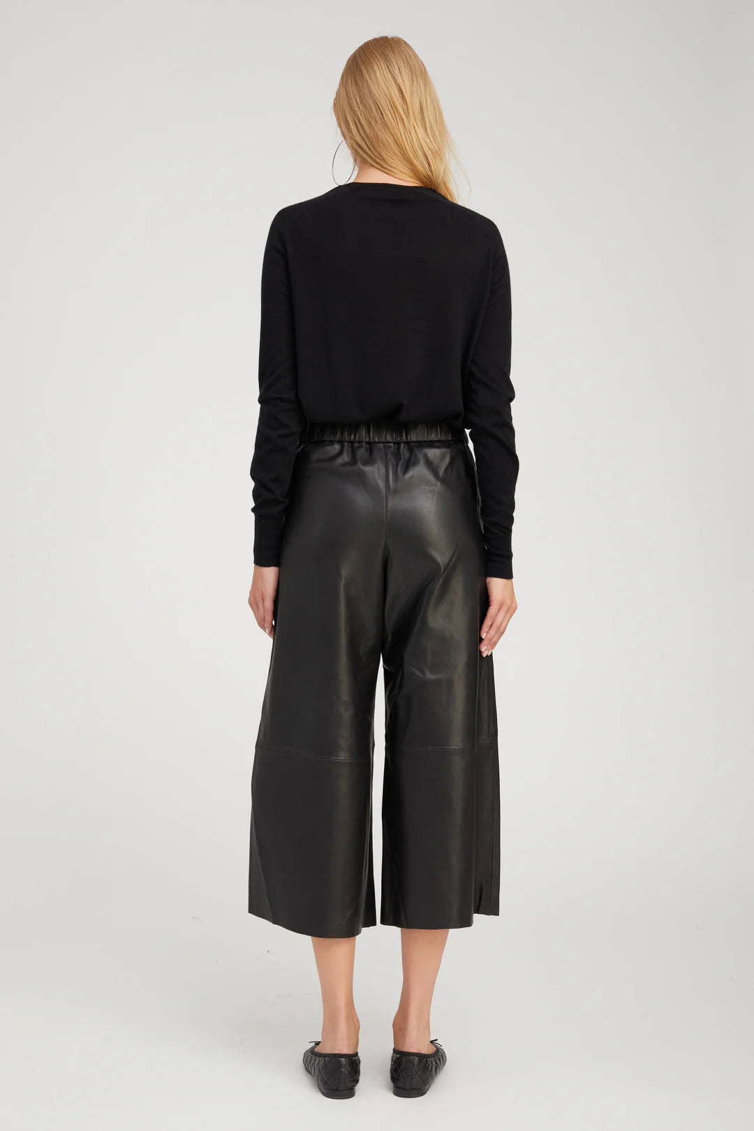 Black Leather Culotte