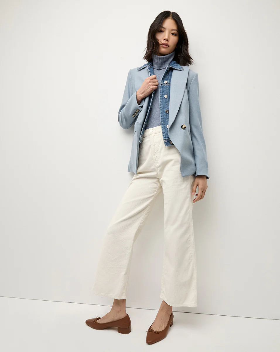 Cropped Rickie Dickey Jacket in Heather Smoke Blue