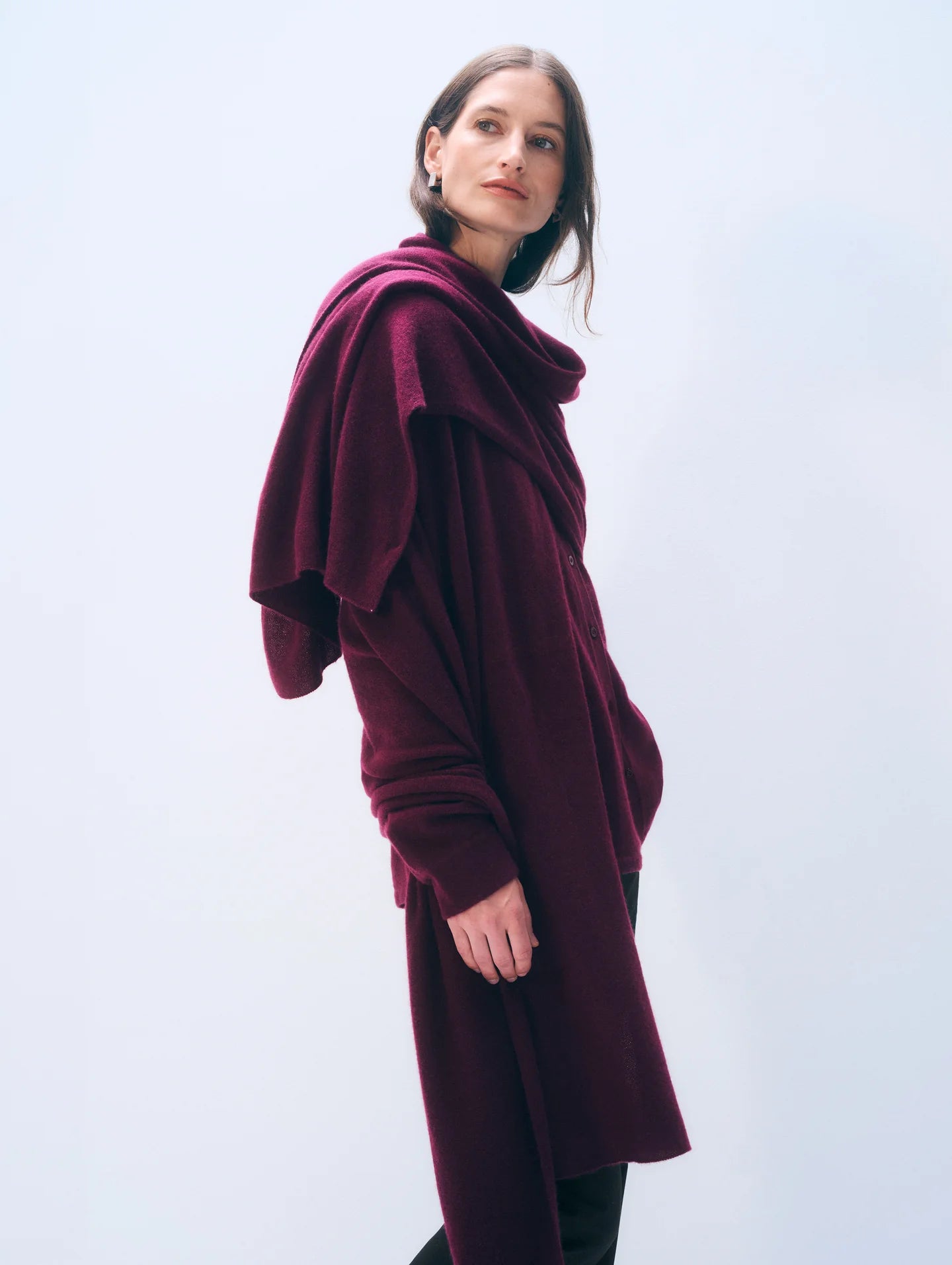 Cashmere Travel Wrap in Sangria